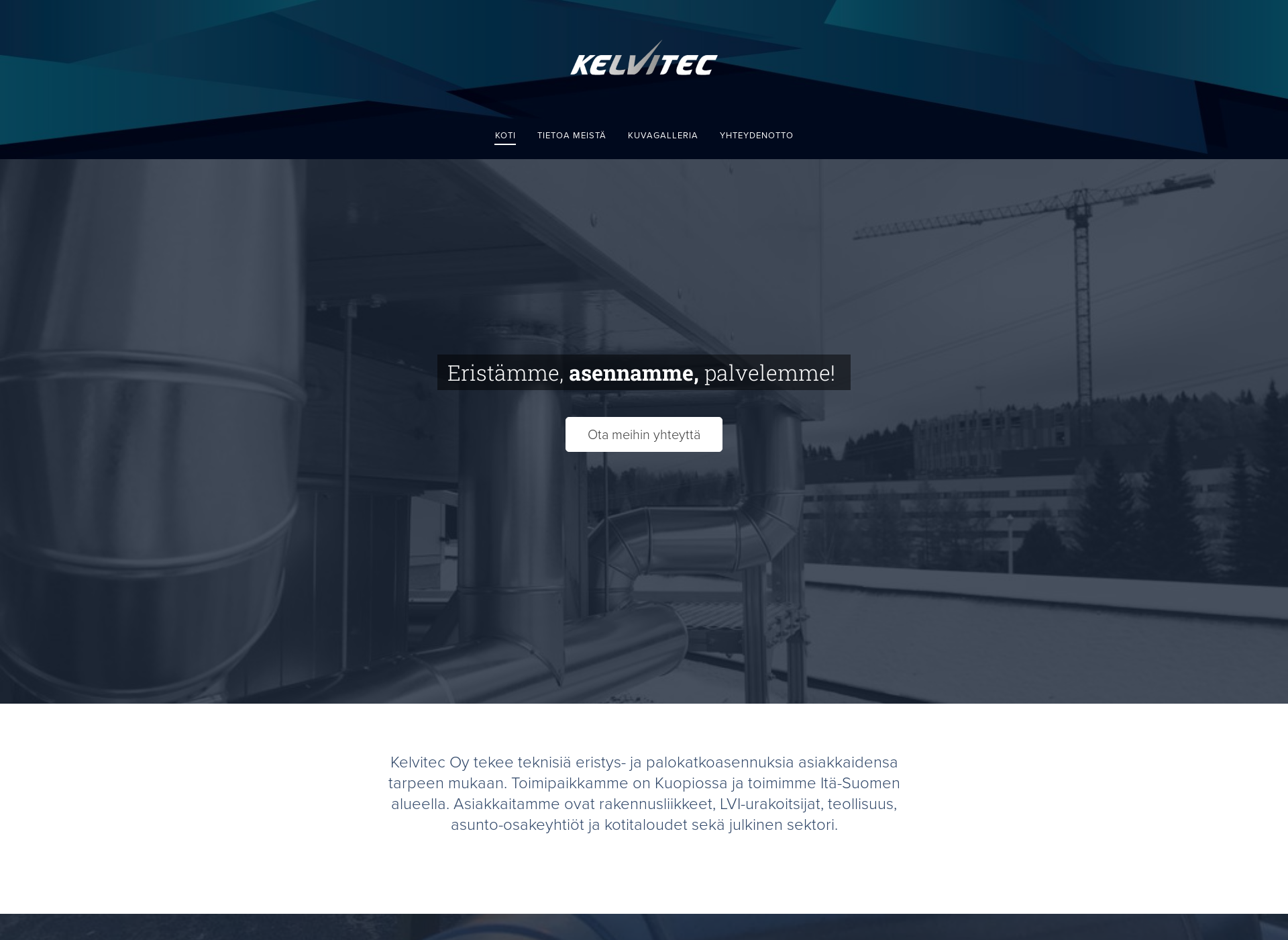 Skärmdump för kelvitec.fi