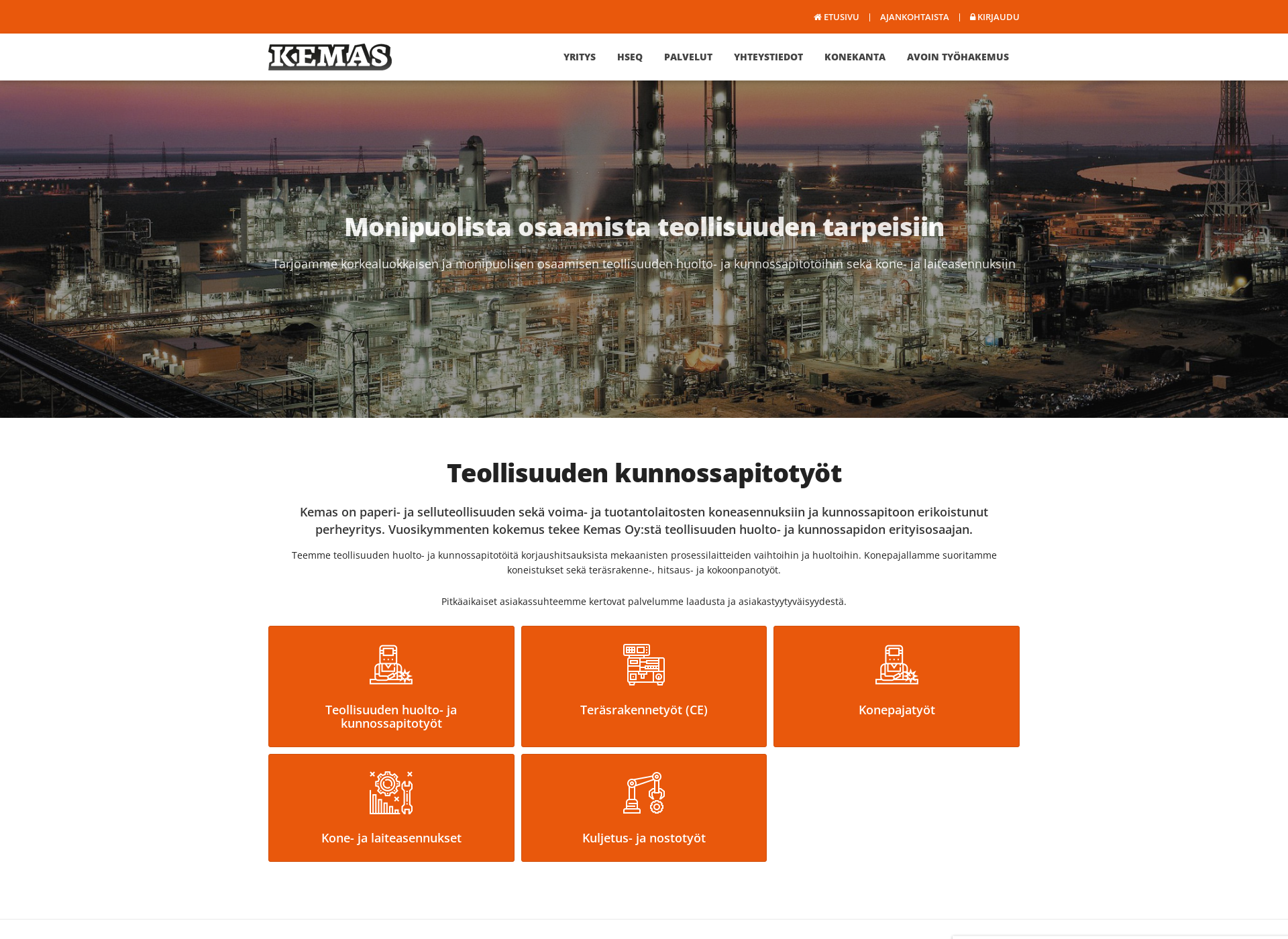 Screenshot for kemas.fi
