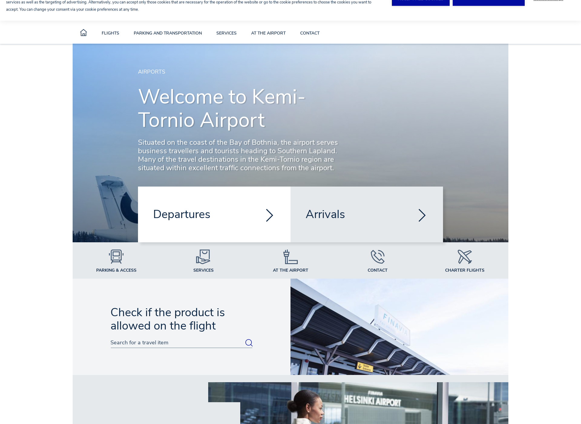 Screenshot for kemi-tornioairport.fi