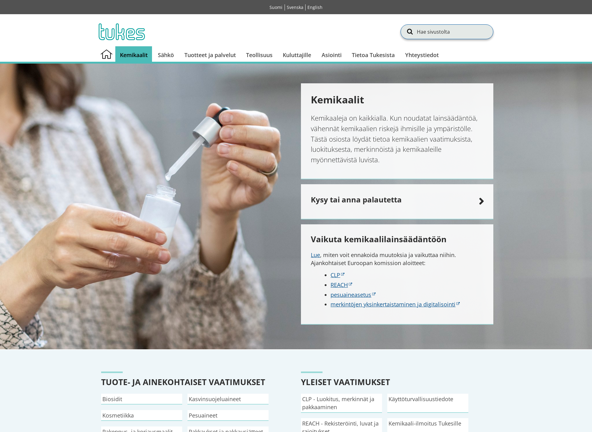 Screenshot for kemikaalineuvonta.fi