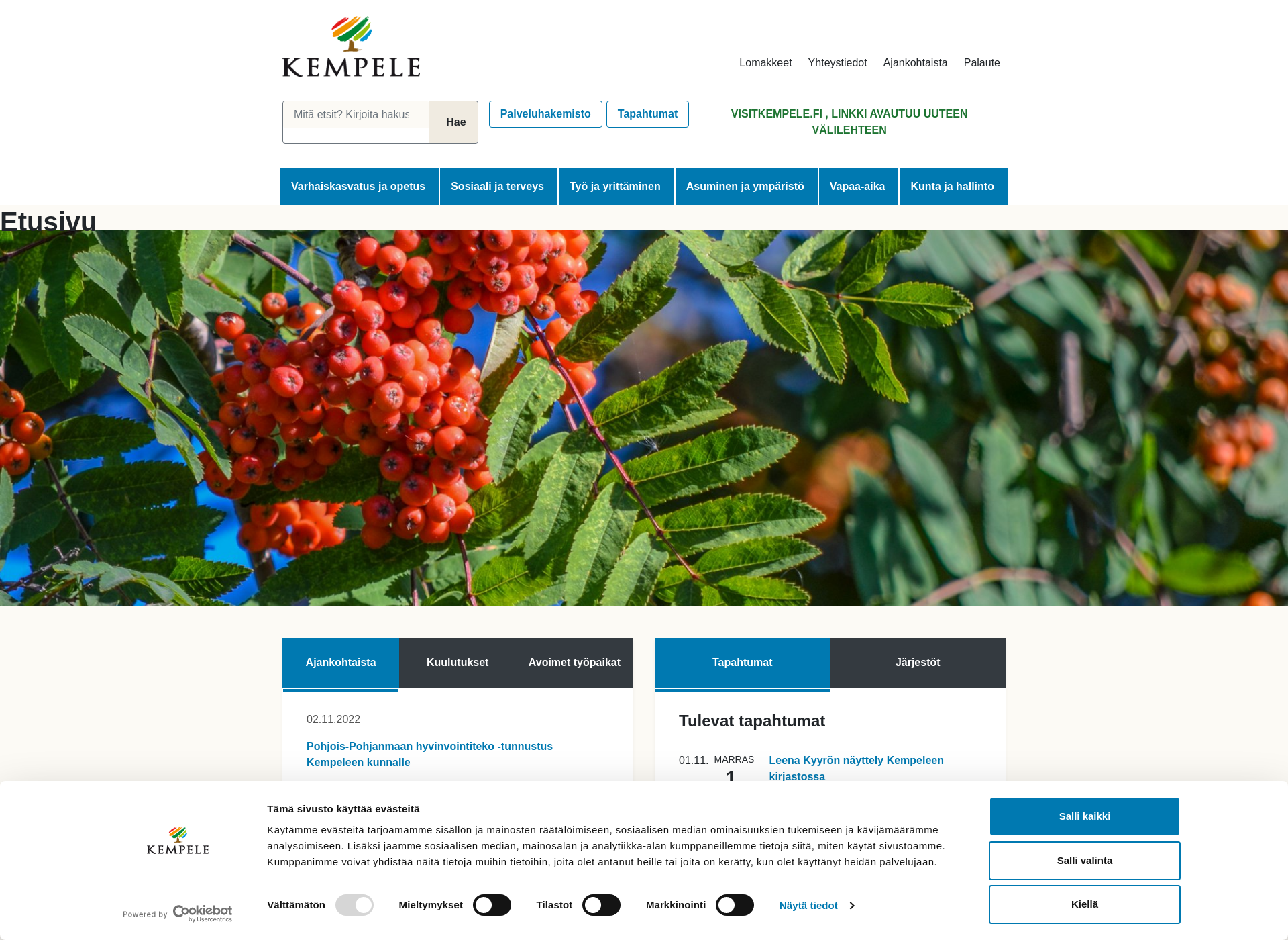 Screenshot for kempele.fi