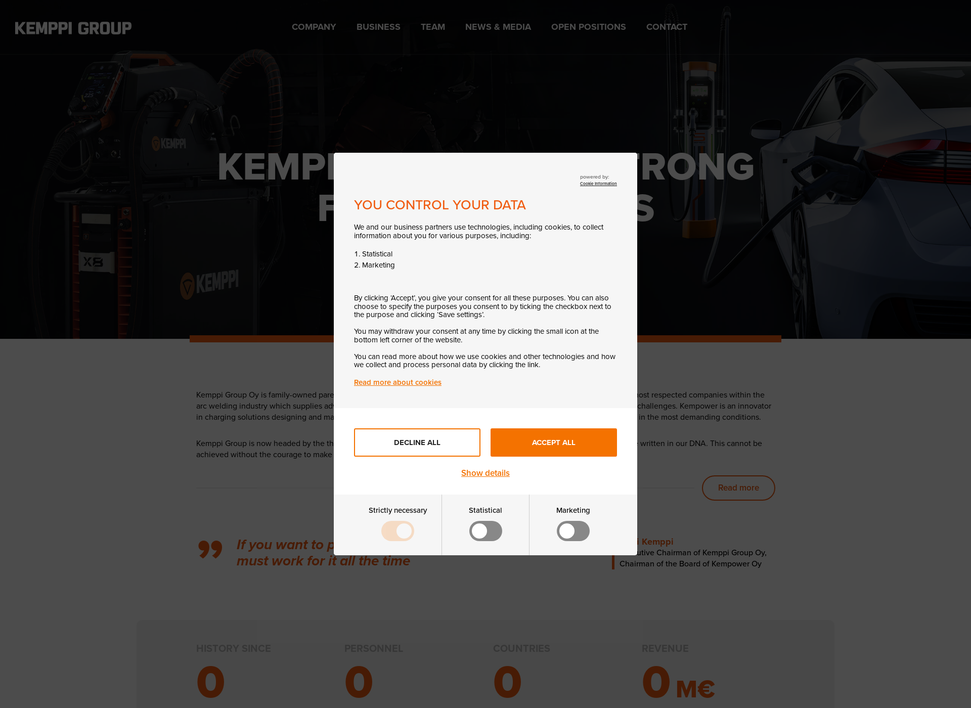 Screenshot for kemppigroup.fi