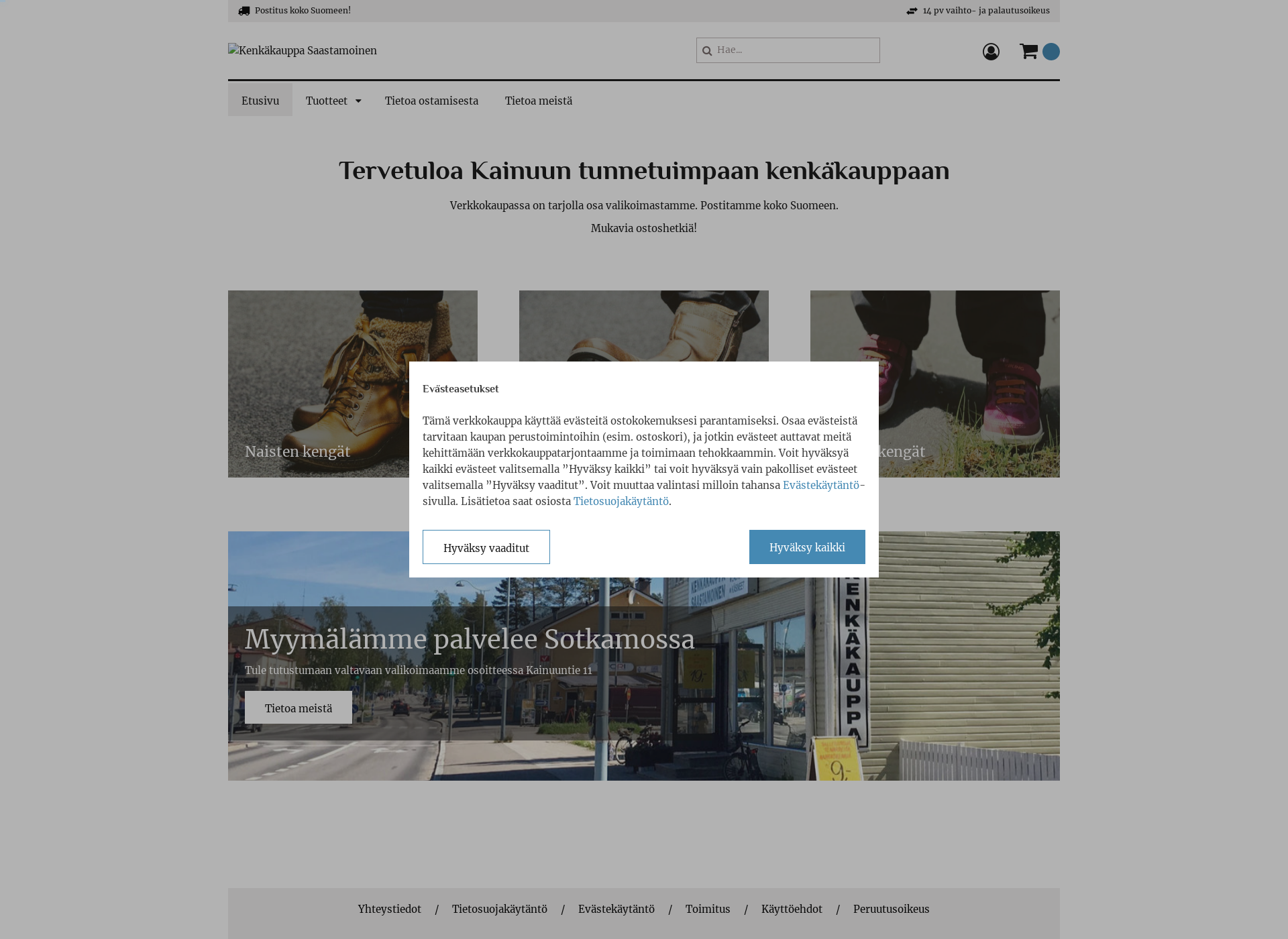 Screenshot for kenkakauppasaastamoinen.fi