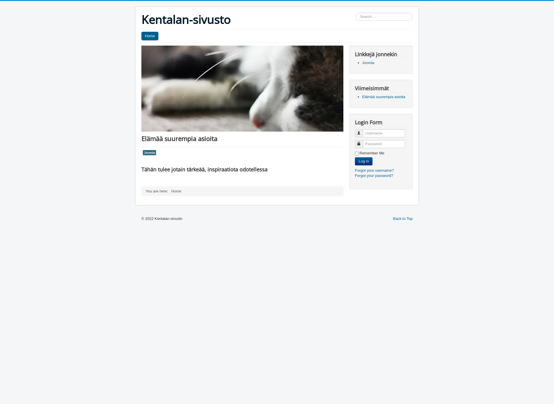 Skärmdump för kentala.fi