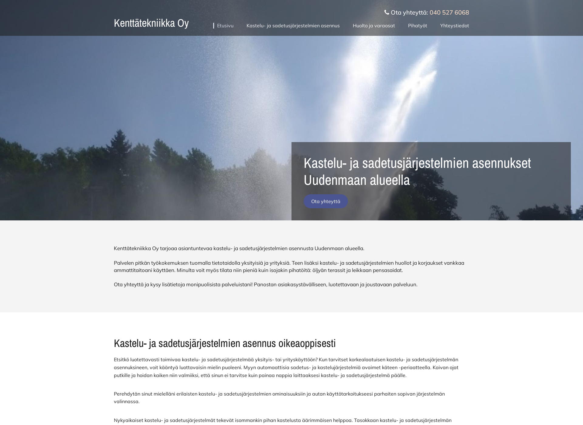 Screenshot for kenttatekniikka.fi