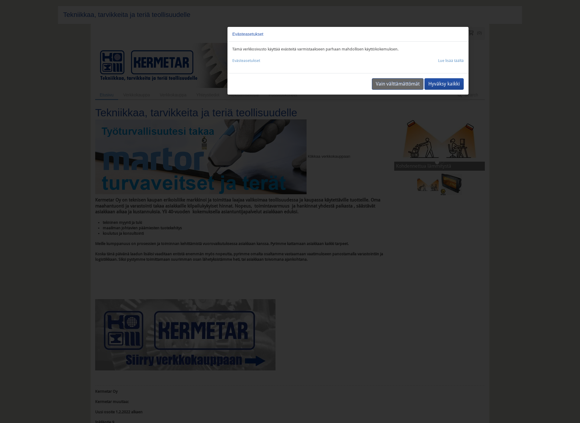 Screenshot for kermetarkauppa.fi