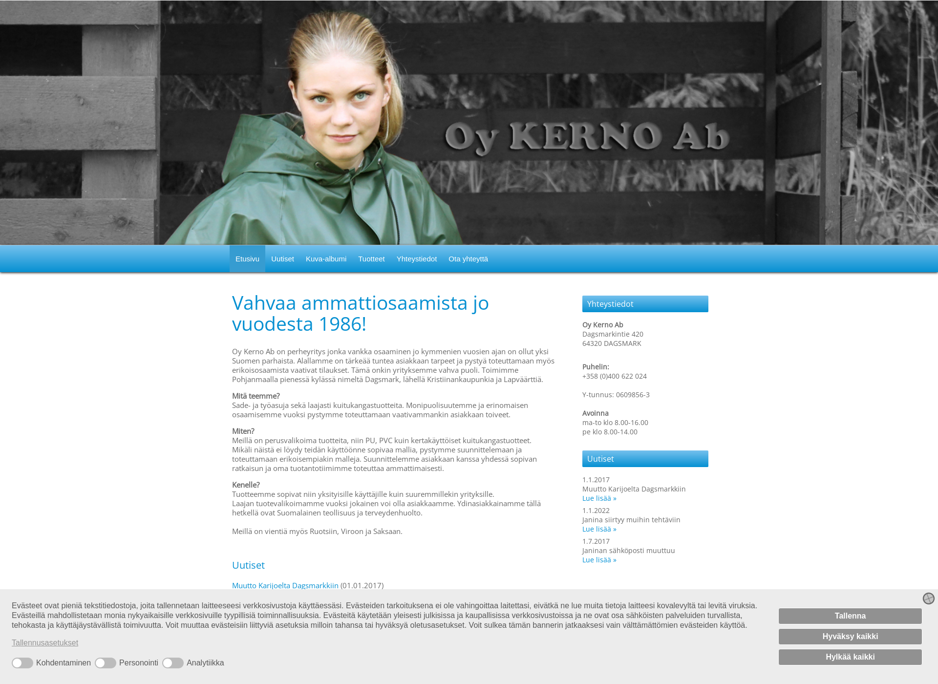 Skärmdump för kerno.fi