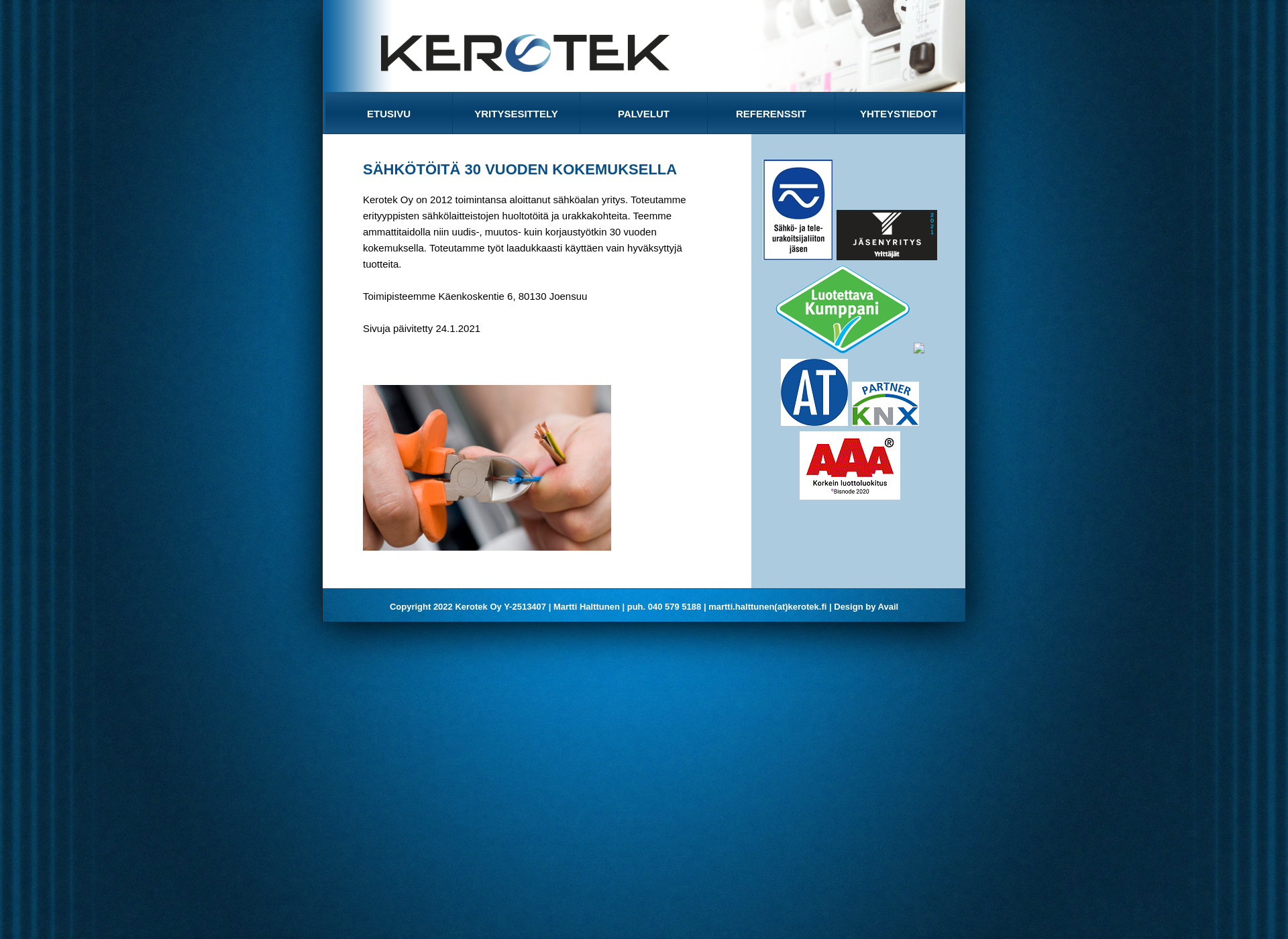 Screenshot for kerotek.fi