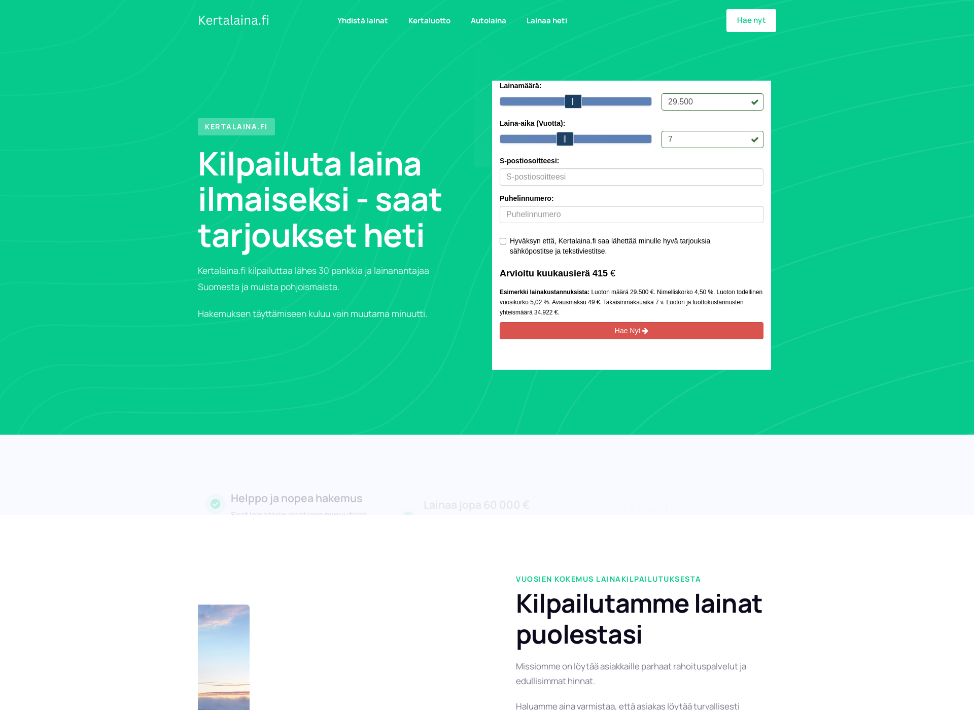 Screenshot for kertalaina.fi