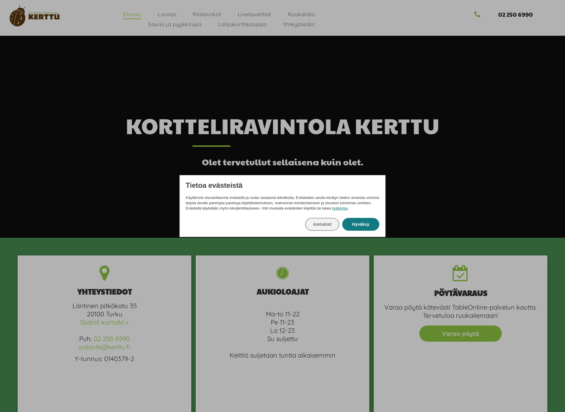 Screenshot for kerttu.fi