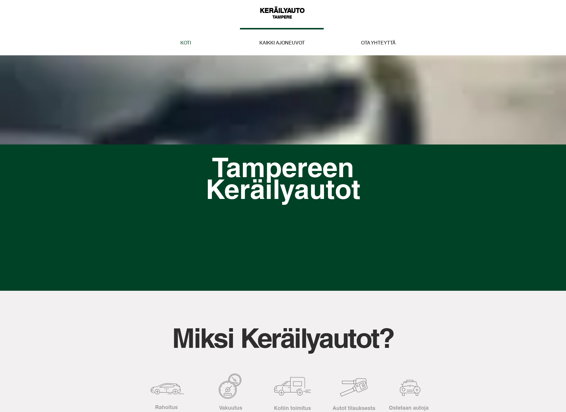Skärmdump för keräilyauto.fi