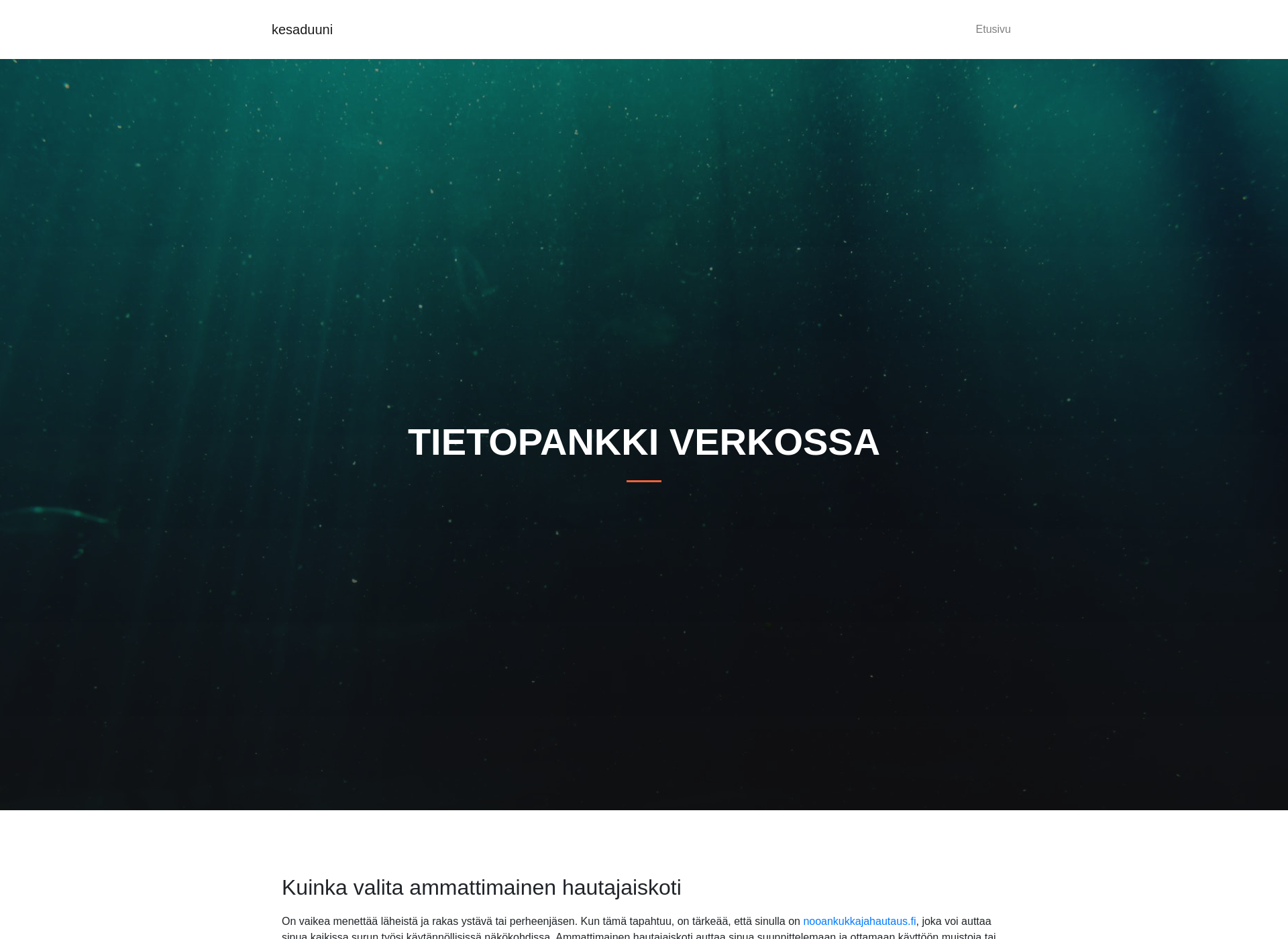 Screenshot for kesaduuni2018.fi