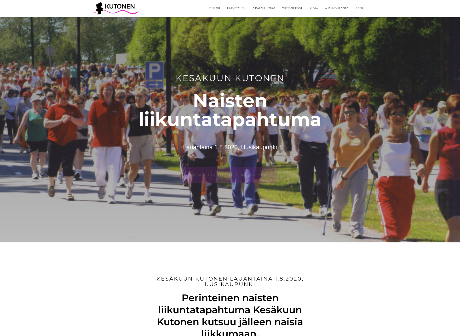 Skärmdump för kesakuunkutonen.fi