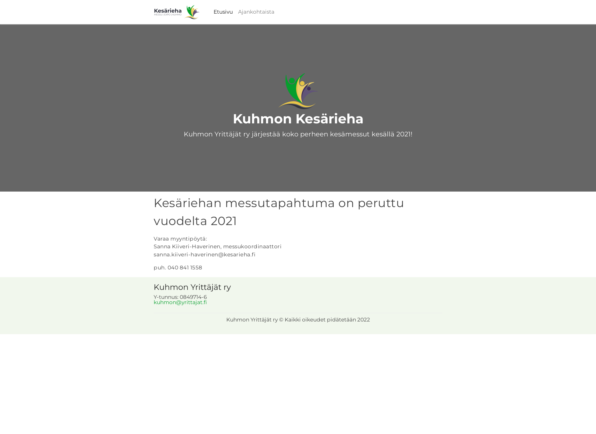 Screenshot for kesarieha.fi