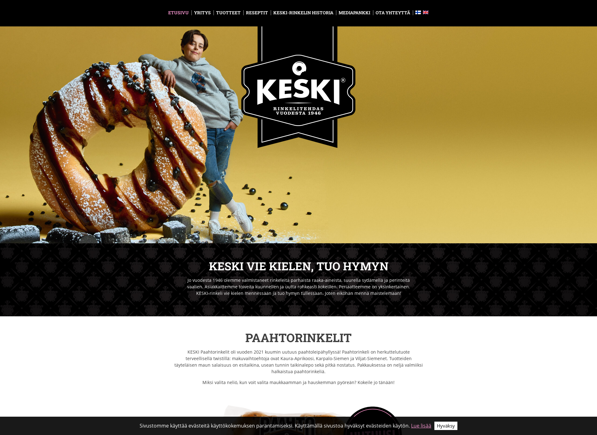 Skärmdump för keski.fi