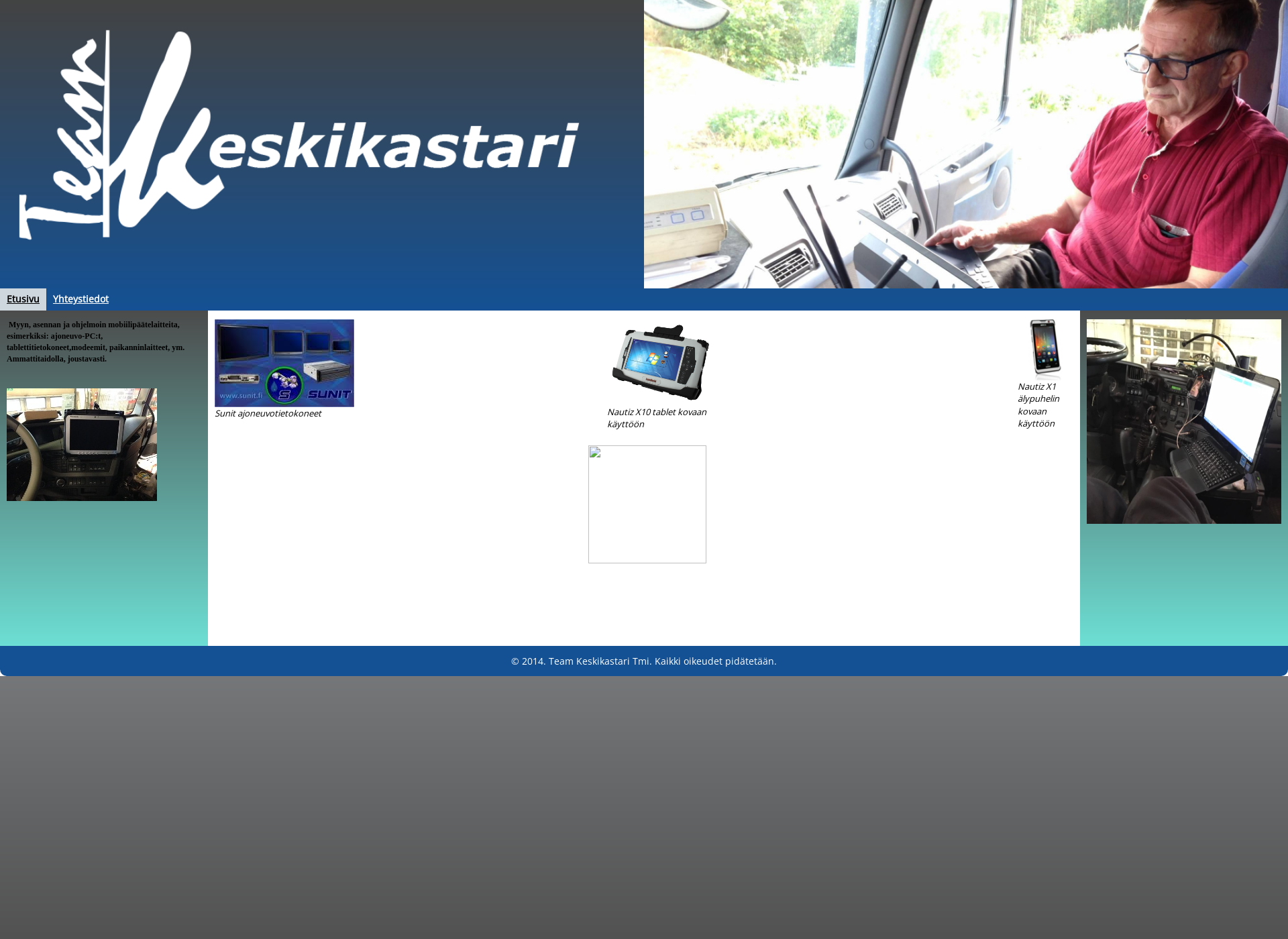 Skärmdump för keskikastari.fi