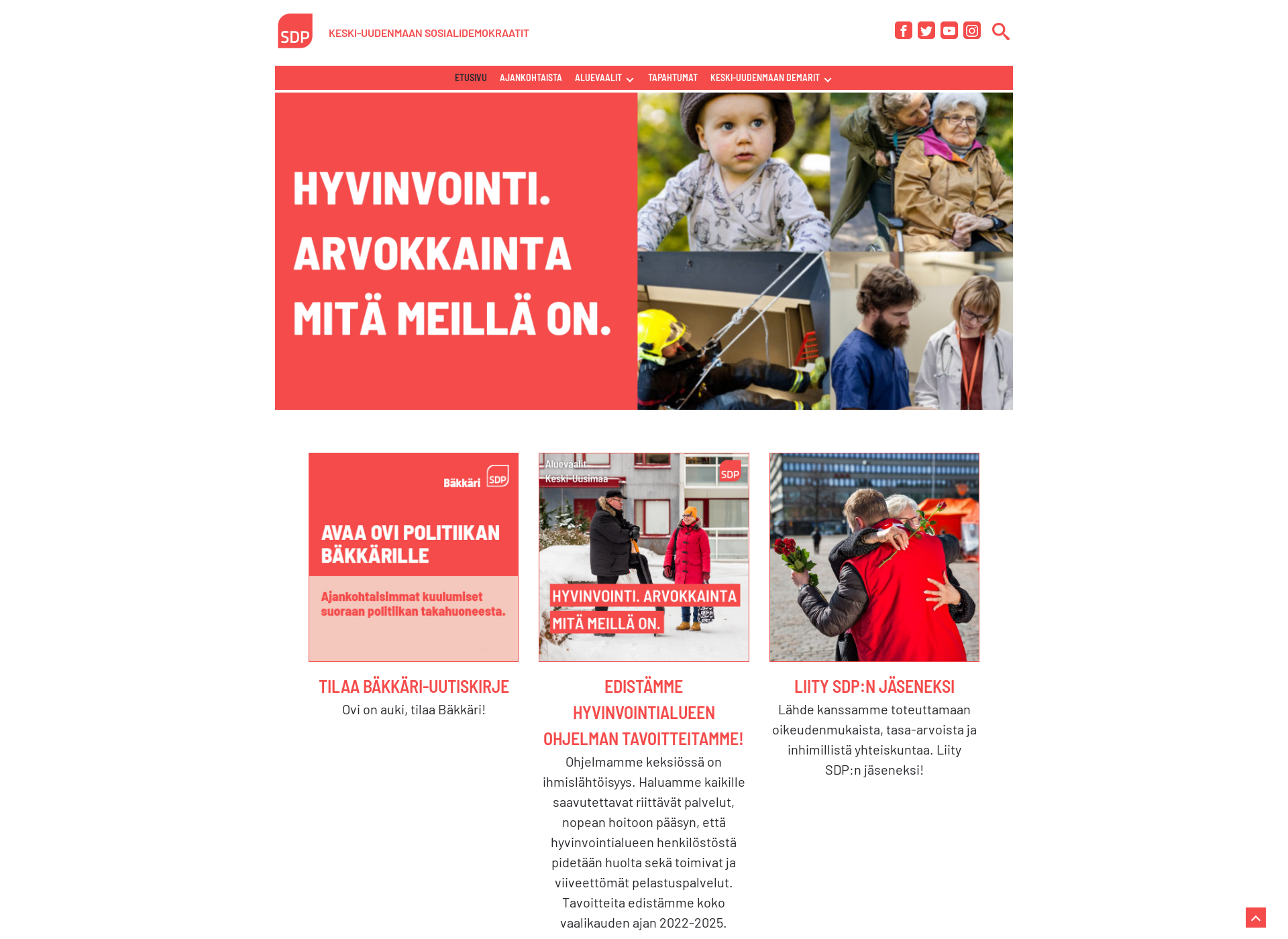 Skärmdump för keskiuudenmaandemarit.fi