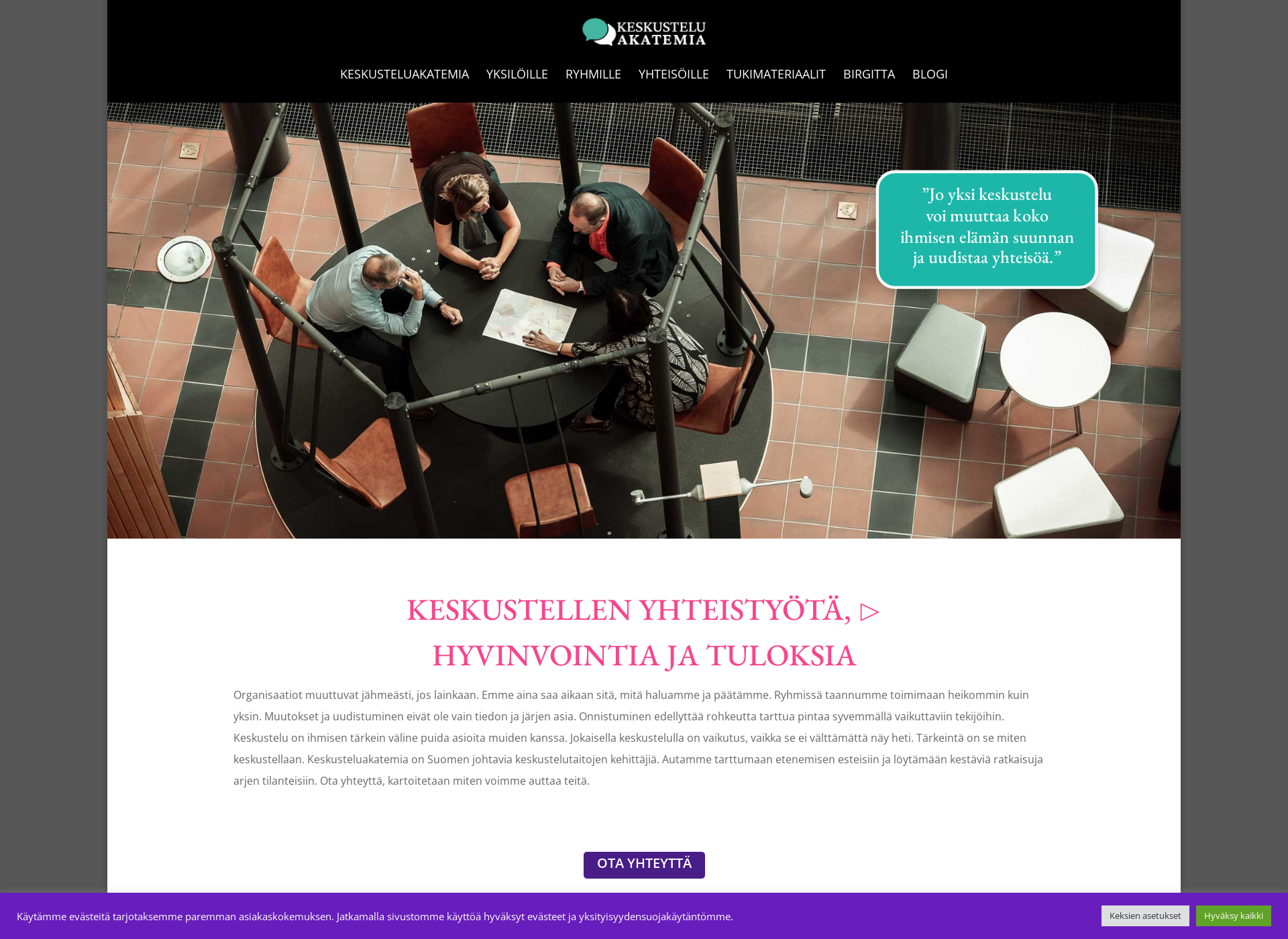 Screenshot for keskusteluakatemia.fi