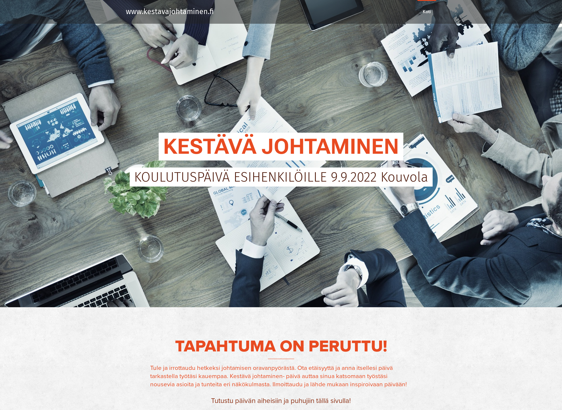 Screenshot for kestavajohtaminen.fi