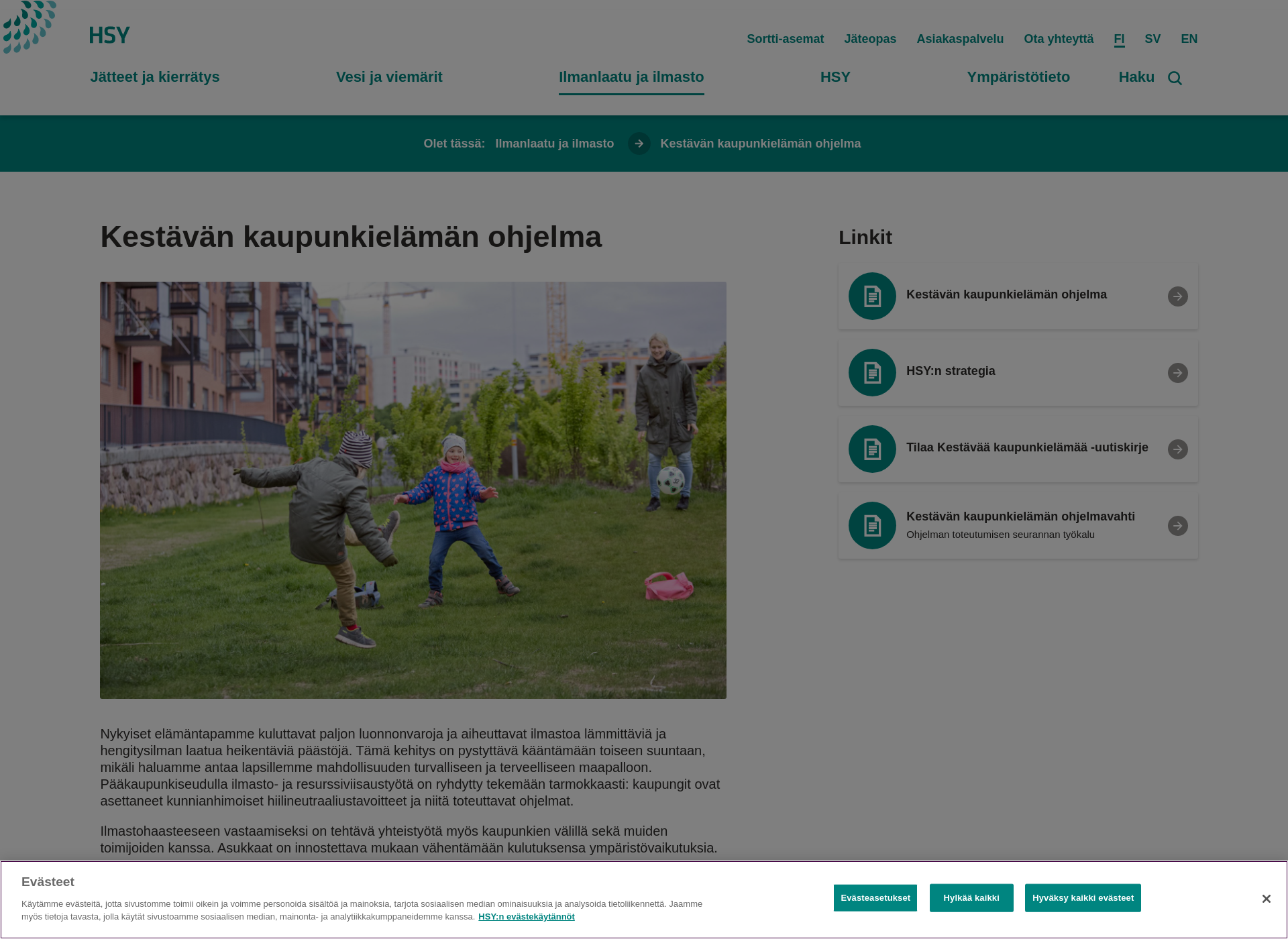 Screenshot for kestavakaupunkielama.fi