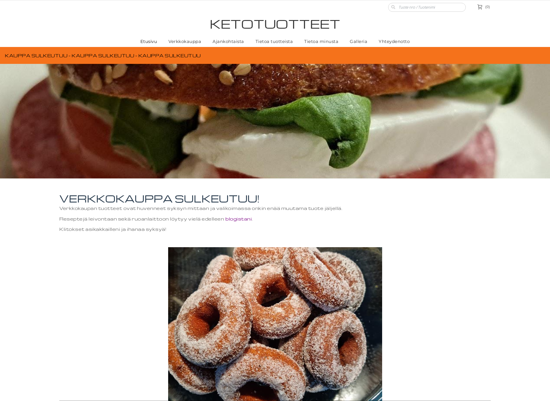 Skärmdump för ketotuotteet.fi