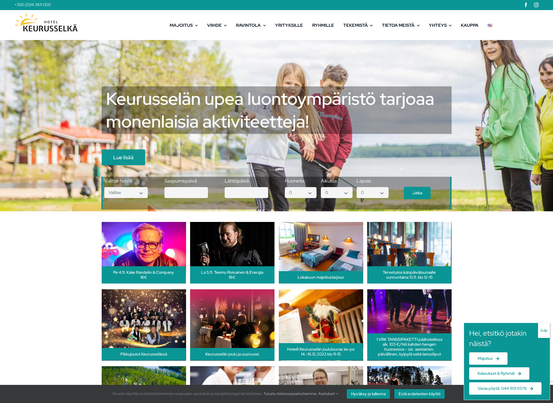 Skärmdump för keurusselkaspa.fi