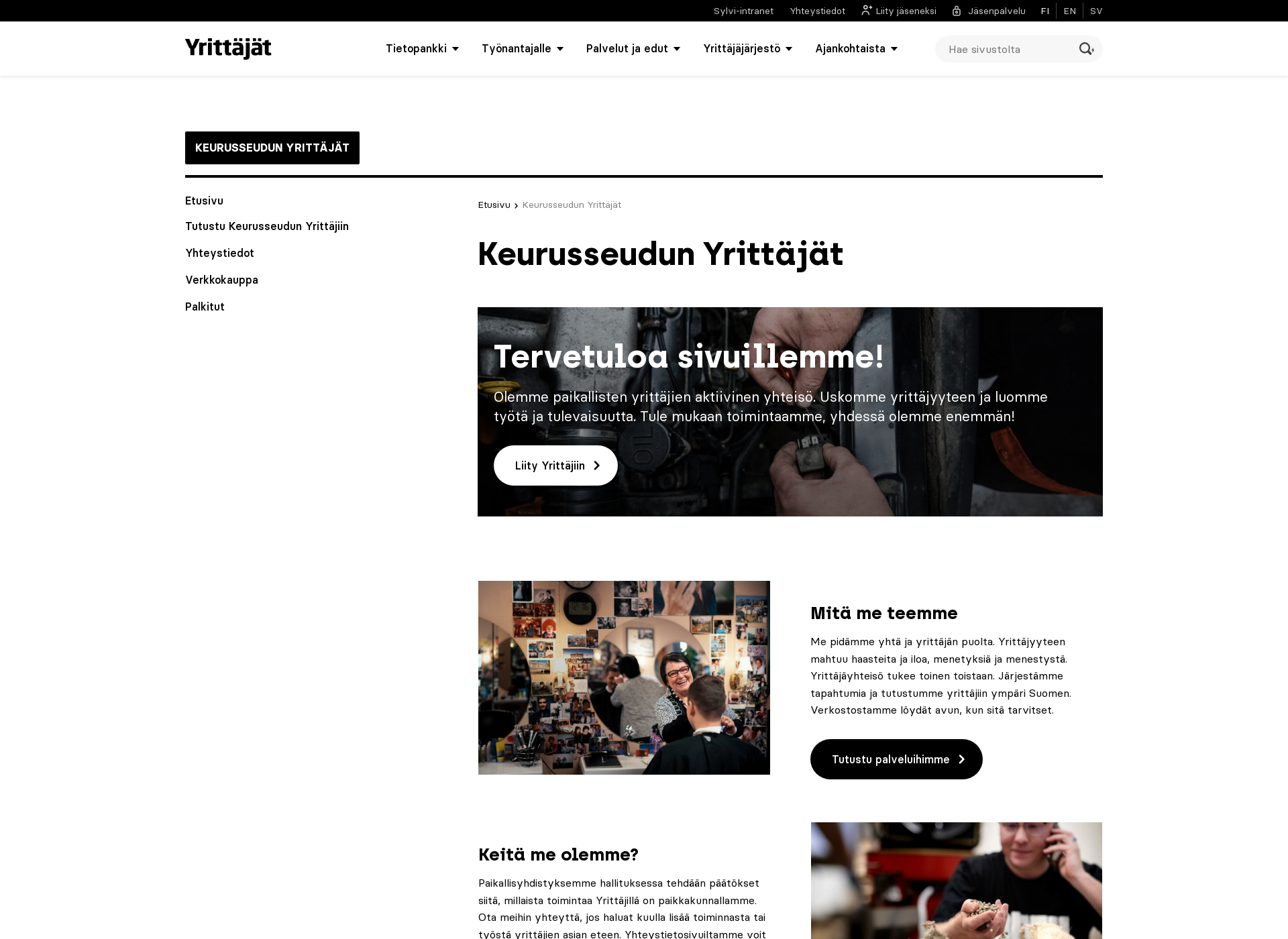 Skärmdump för keurusseutu.fi