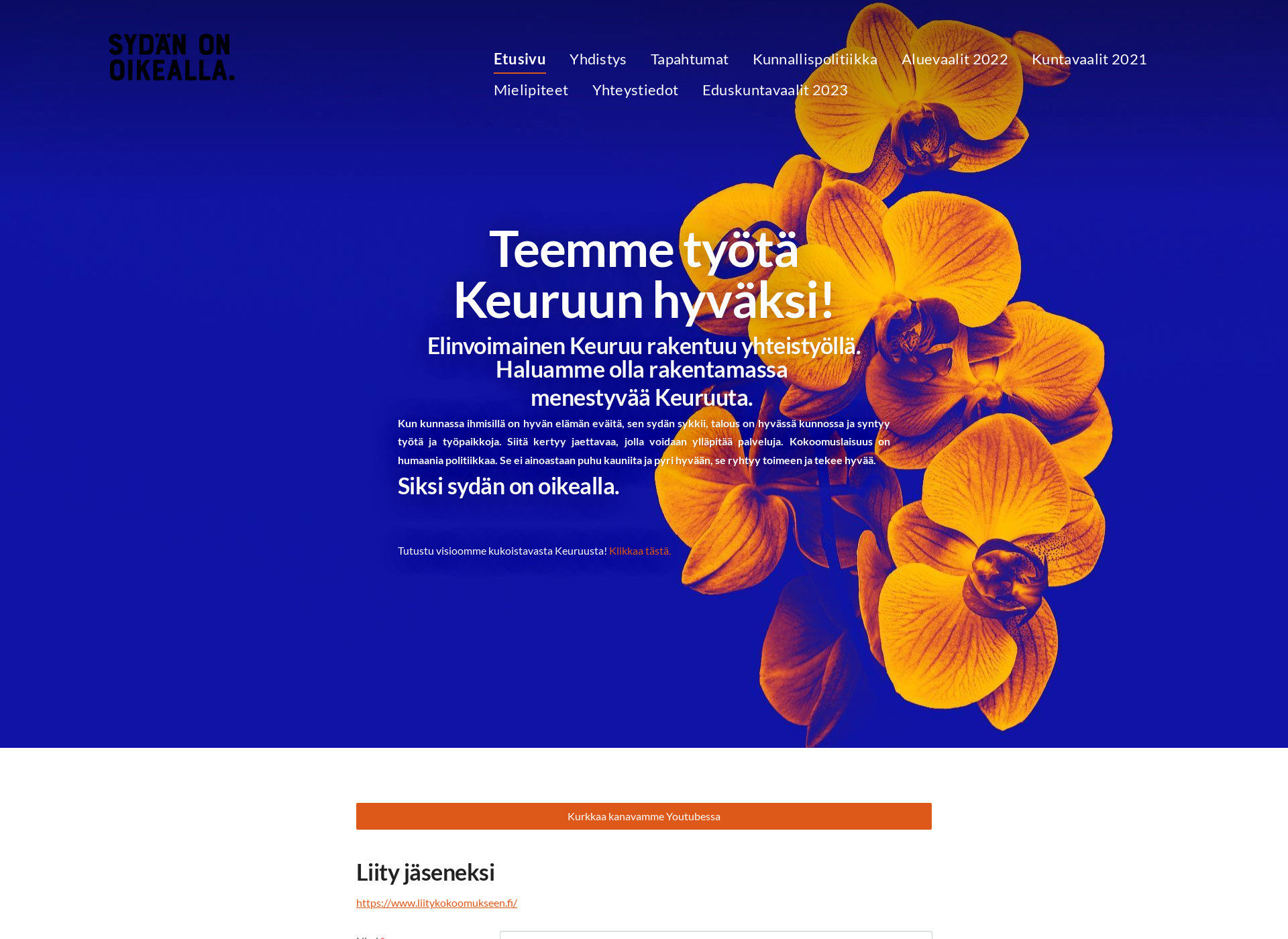 Screenshot for keuruunkokoomus.fi