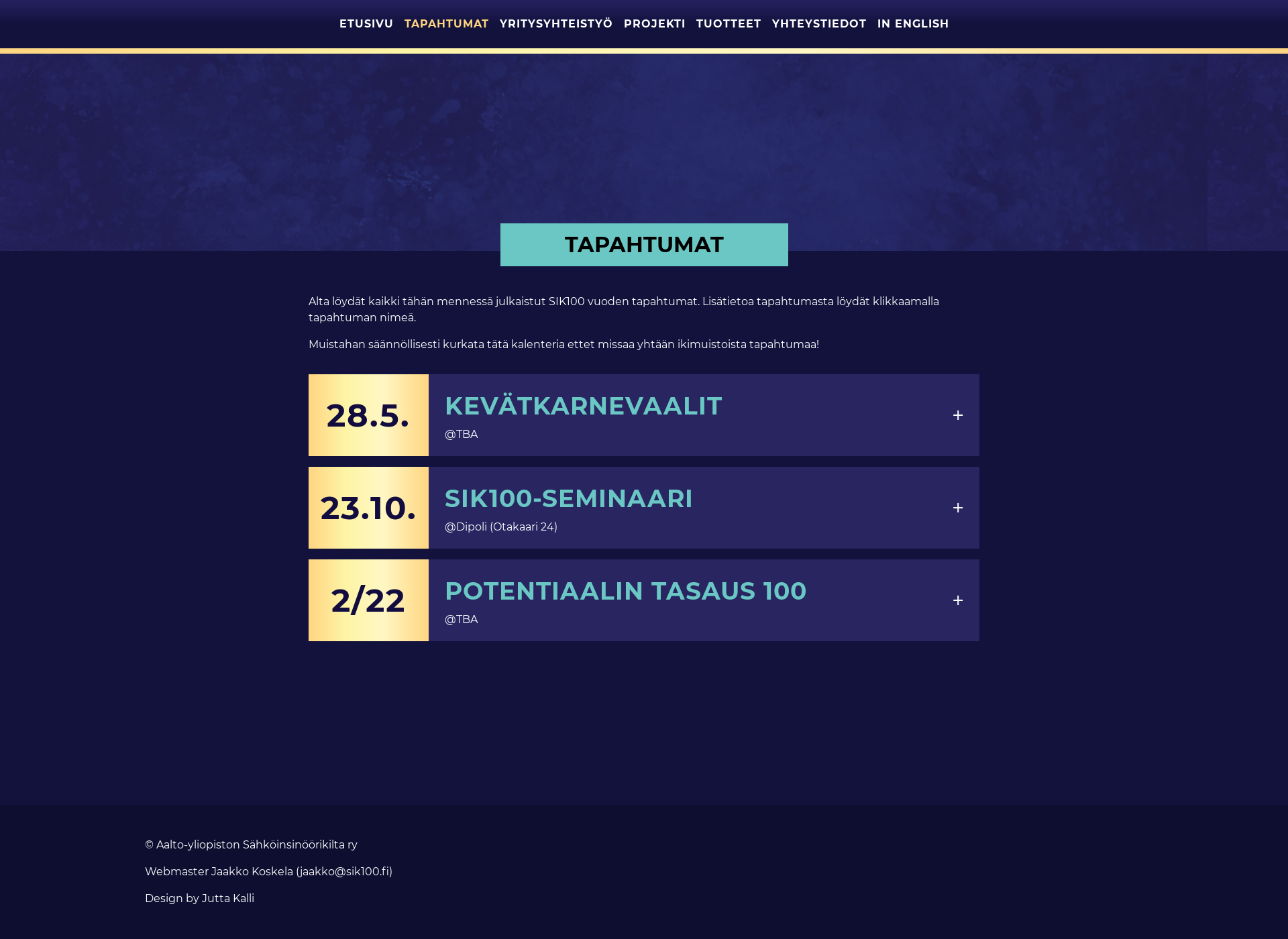 Screenshot for kevatkarnevaalit.fi