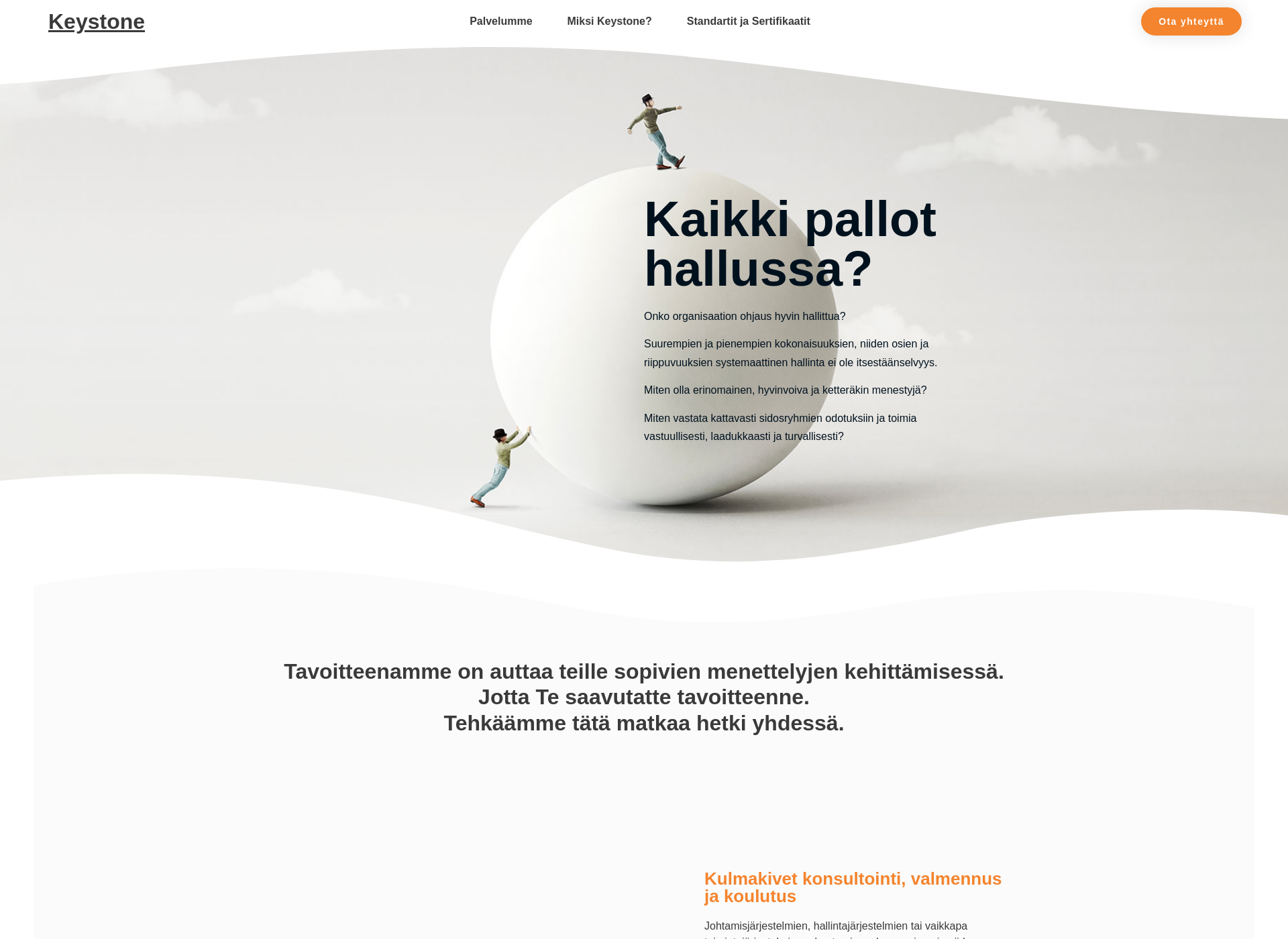 Skärmdump för keystone.fi