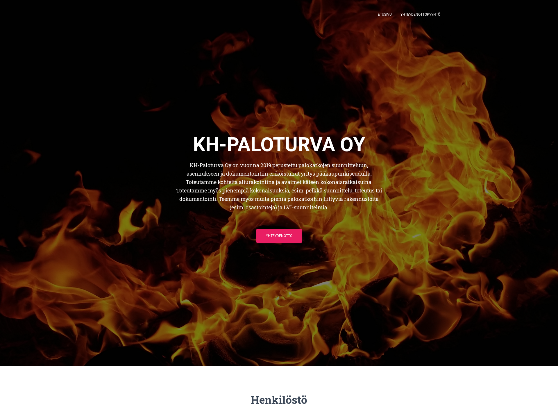 Skärmdump för khpaloturva.fi