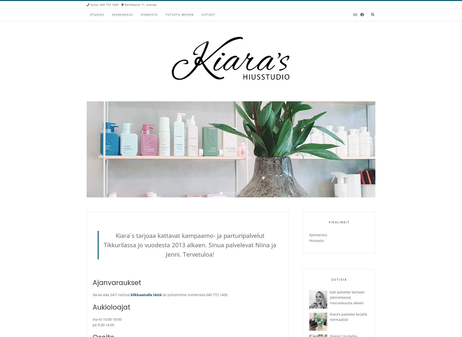 Screenshot for kiaras.fi