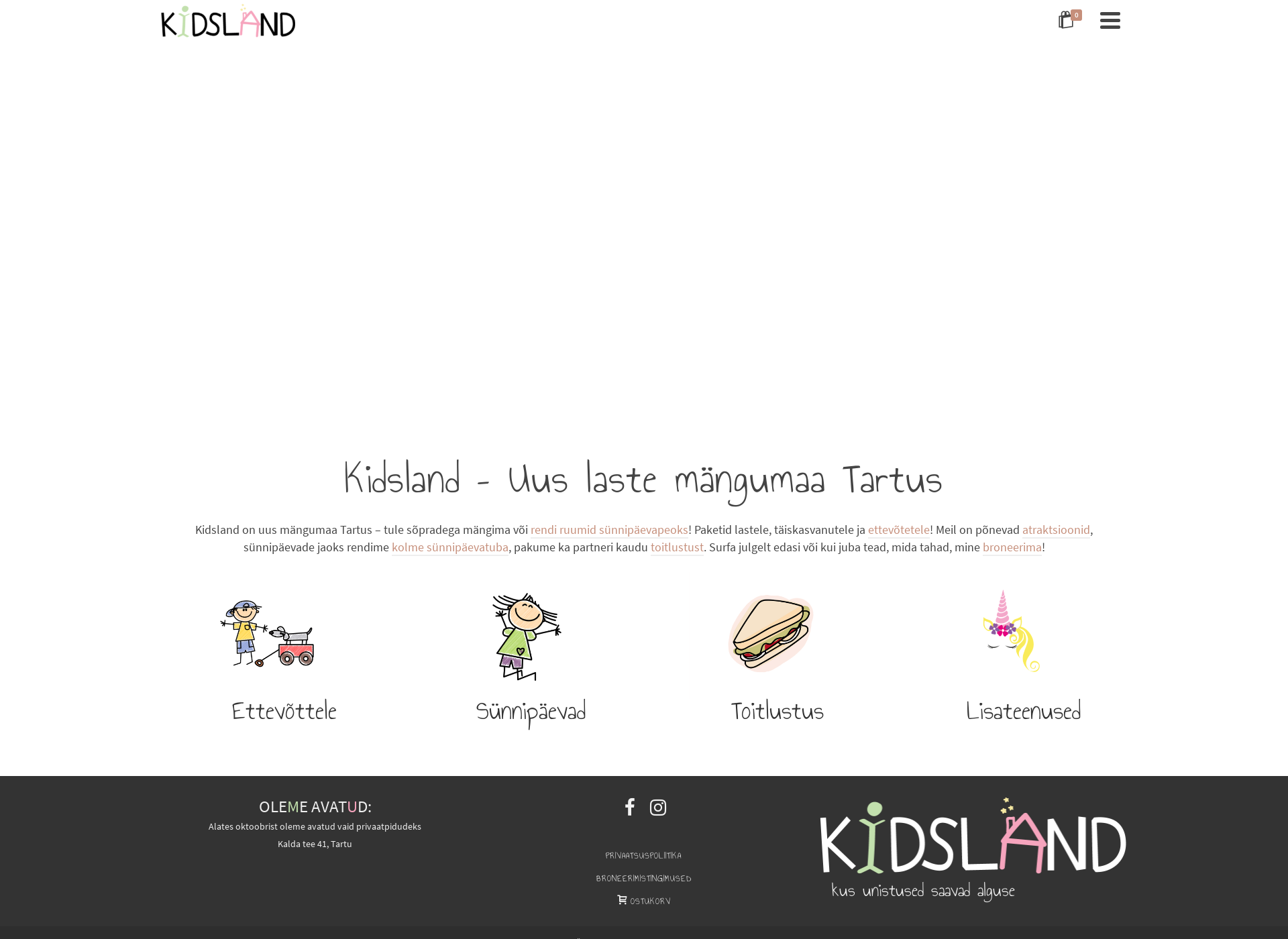 Skärmdump för kidsland.fi
