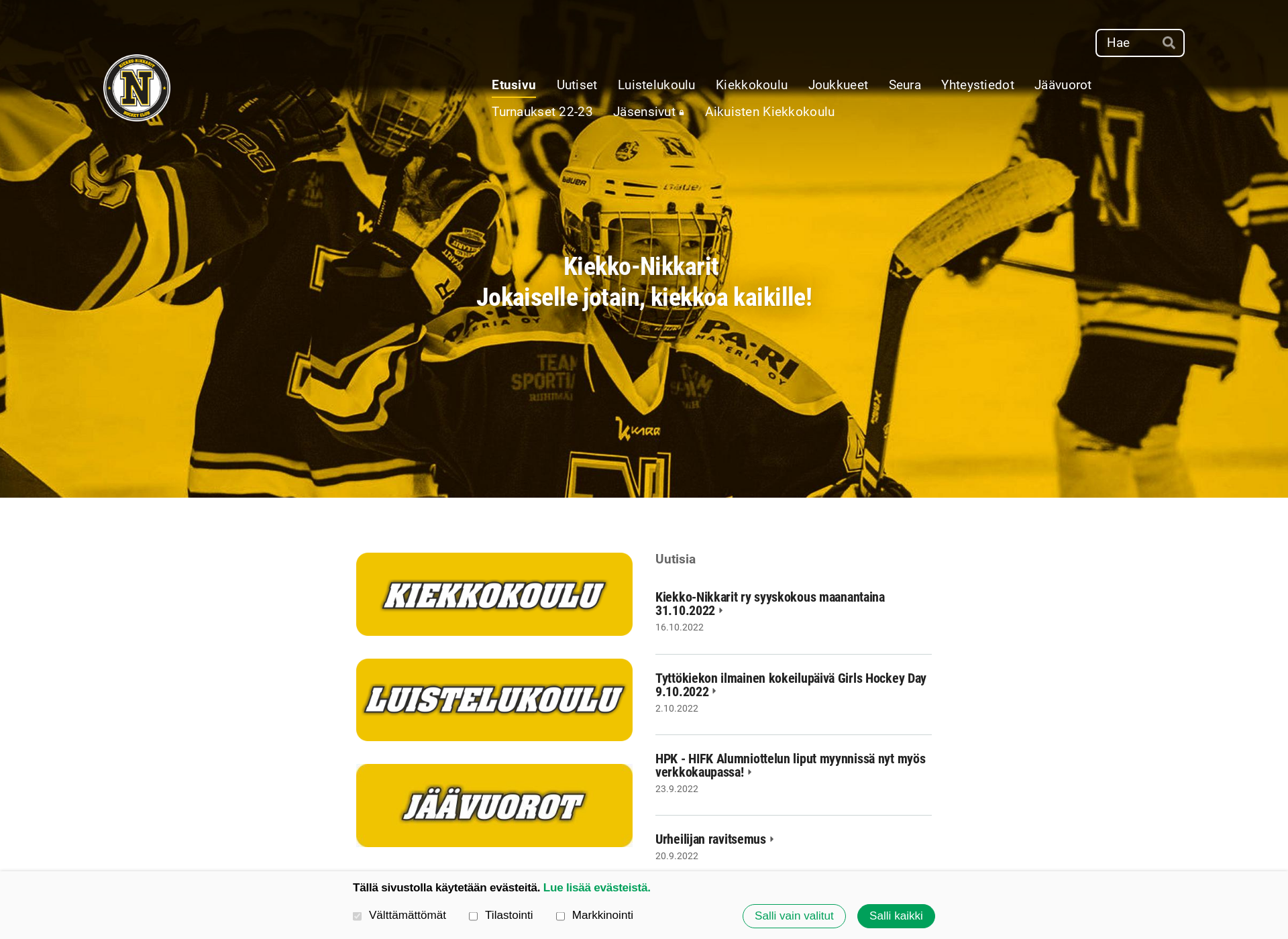 Screenshot for kiekko-nikkarit.fi
