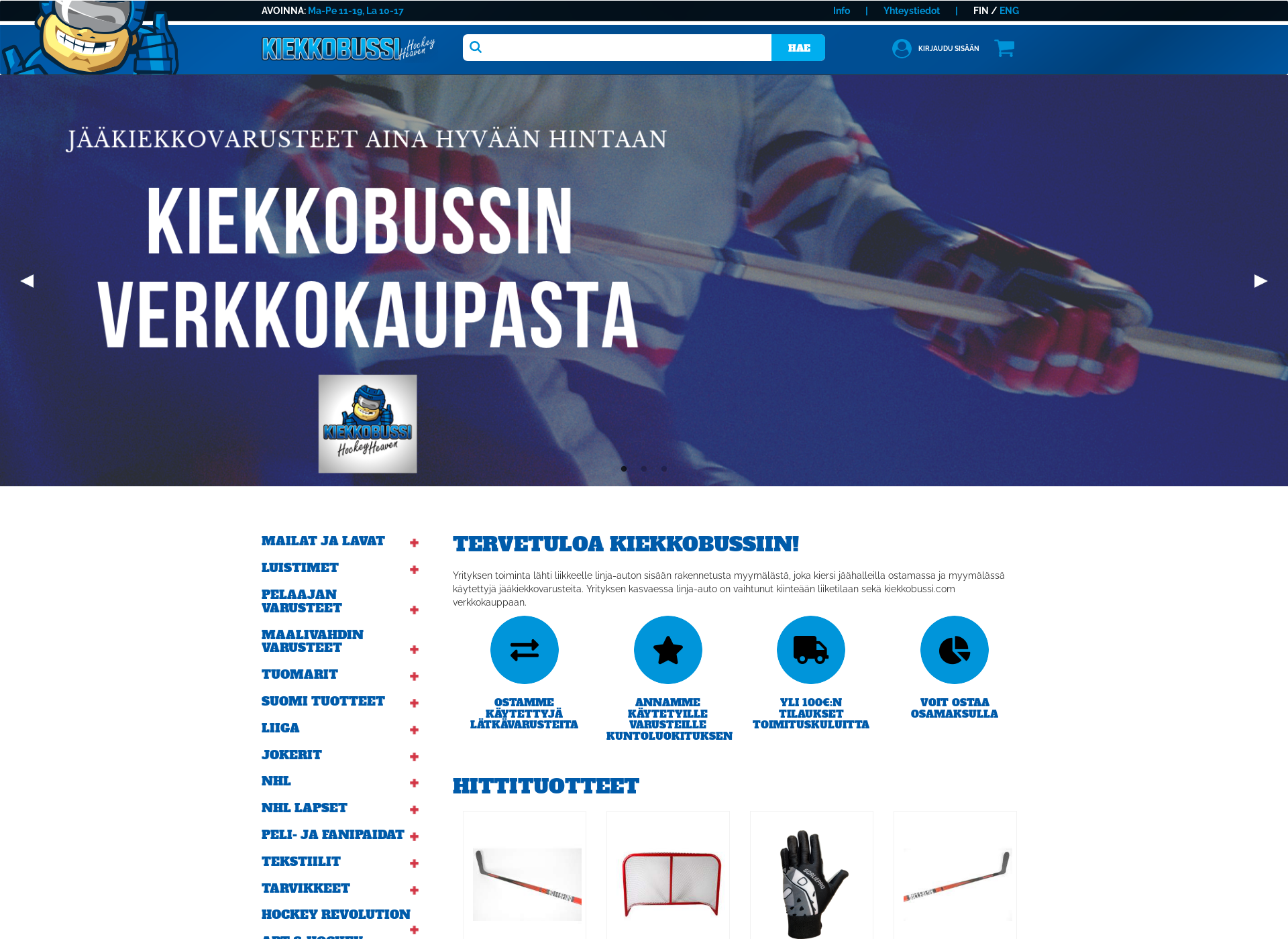 Skärmdump för kiekkobussi.com