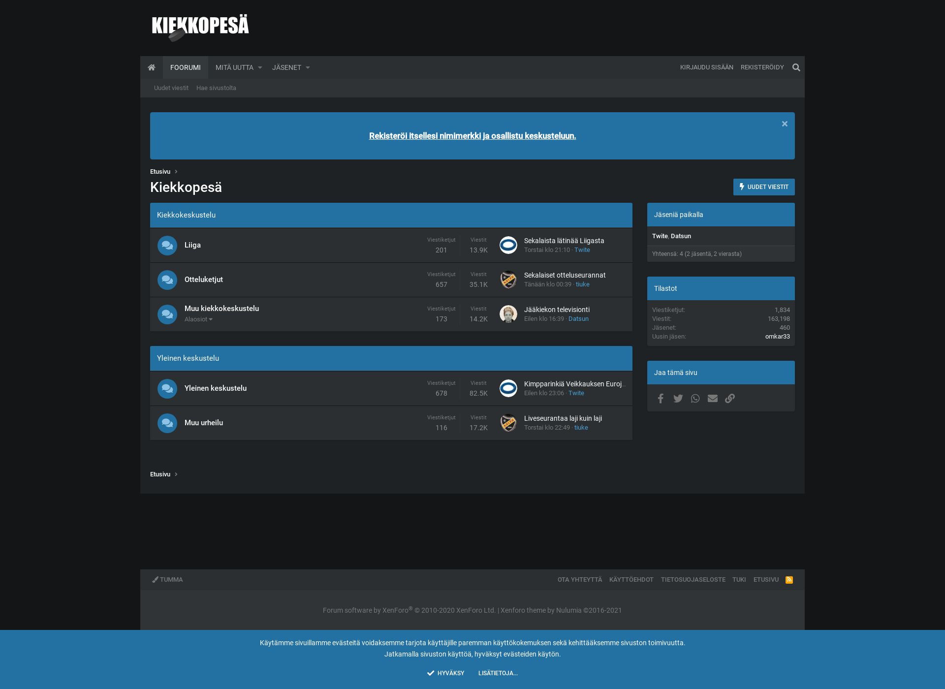 Screenshot for kiekkopesa.fi