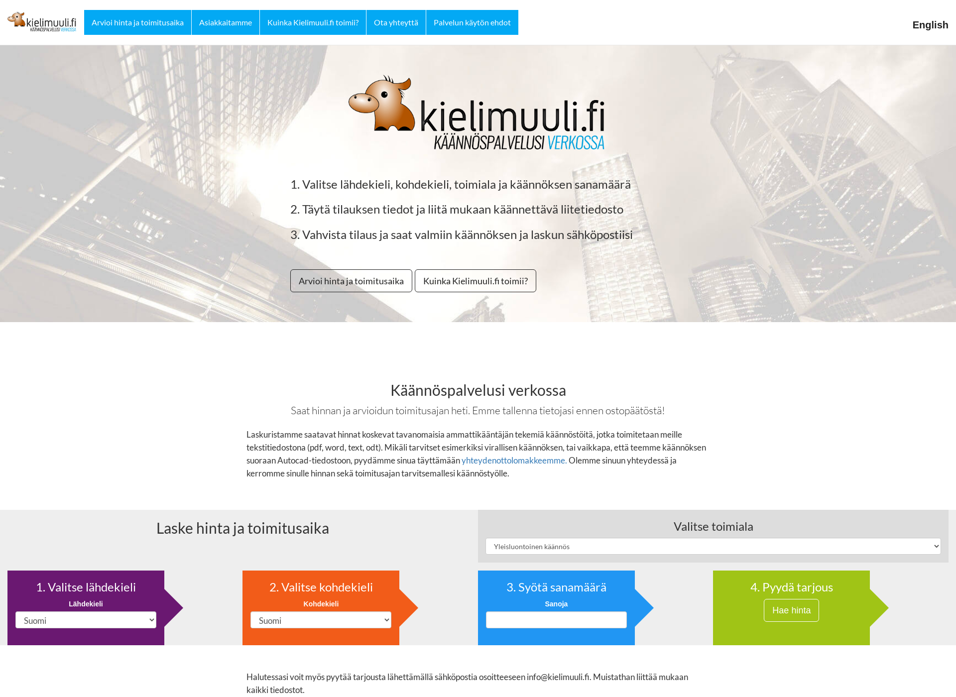 Screenshot for kielimuuli.fi
