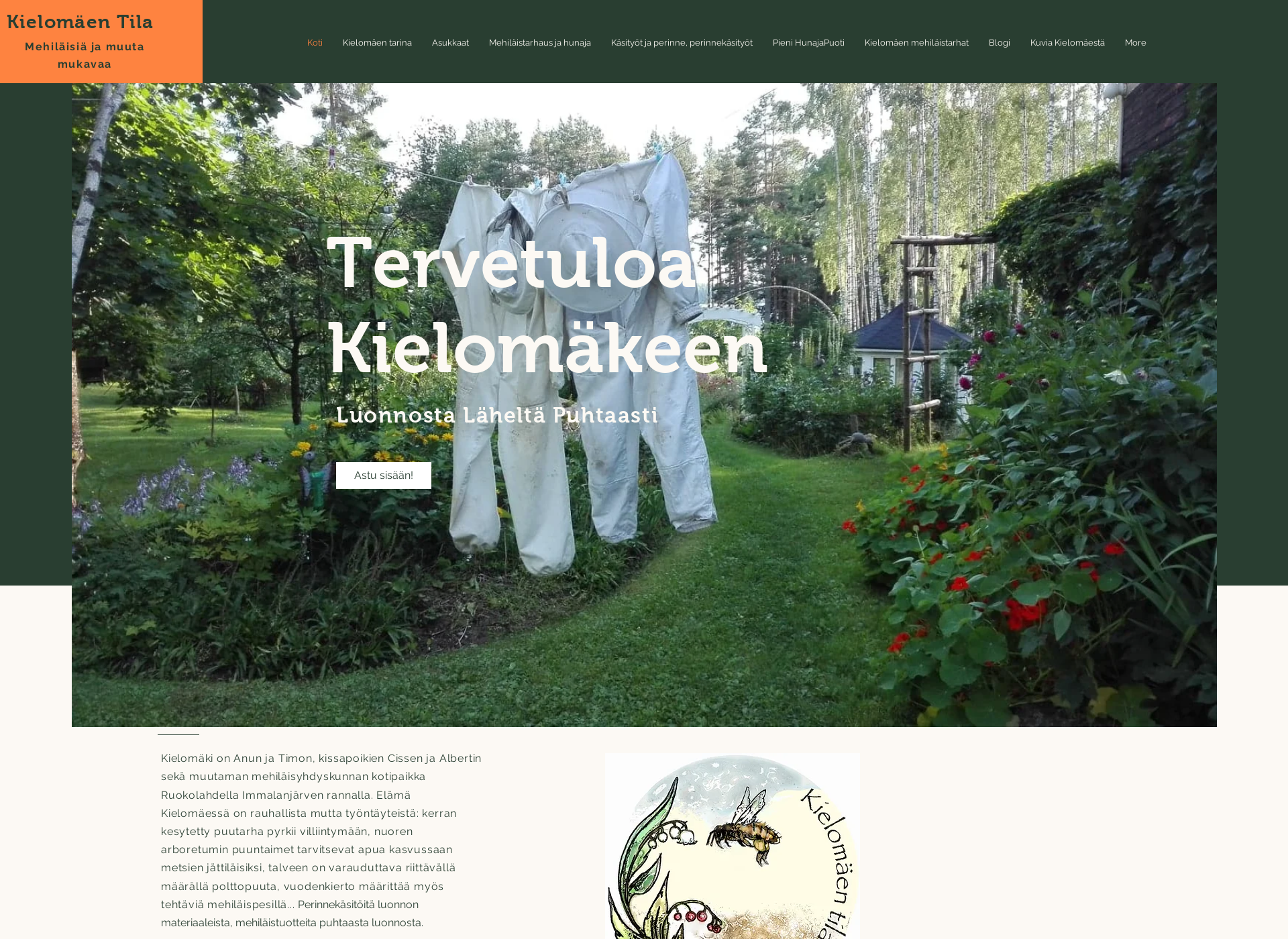 Skärmdump för kielomaki.fi