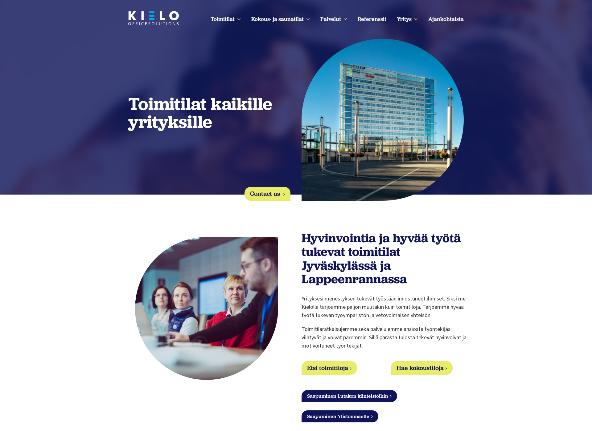 Screenshot for kieloofficesolutions.fi