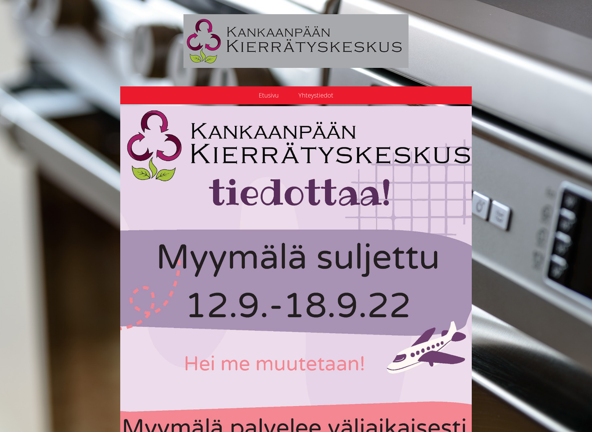 Skärmdump för kierratyskankaanpaa.fi