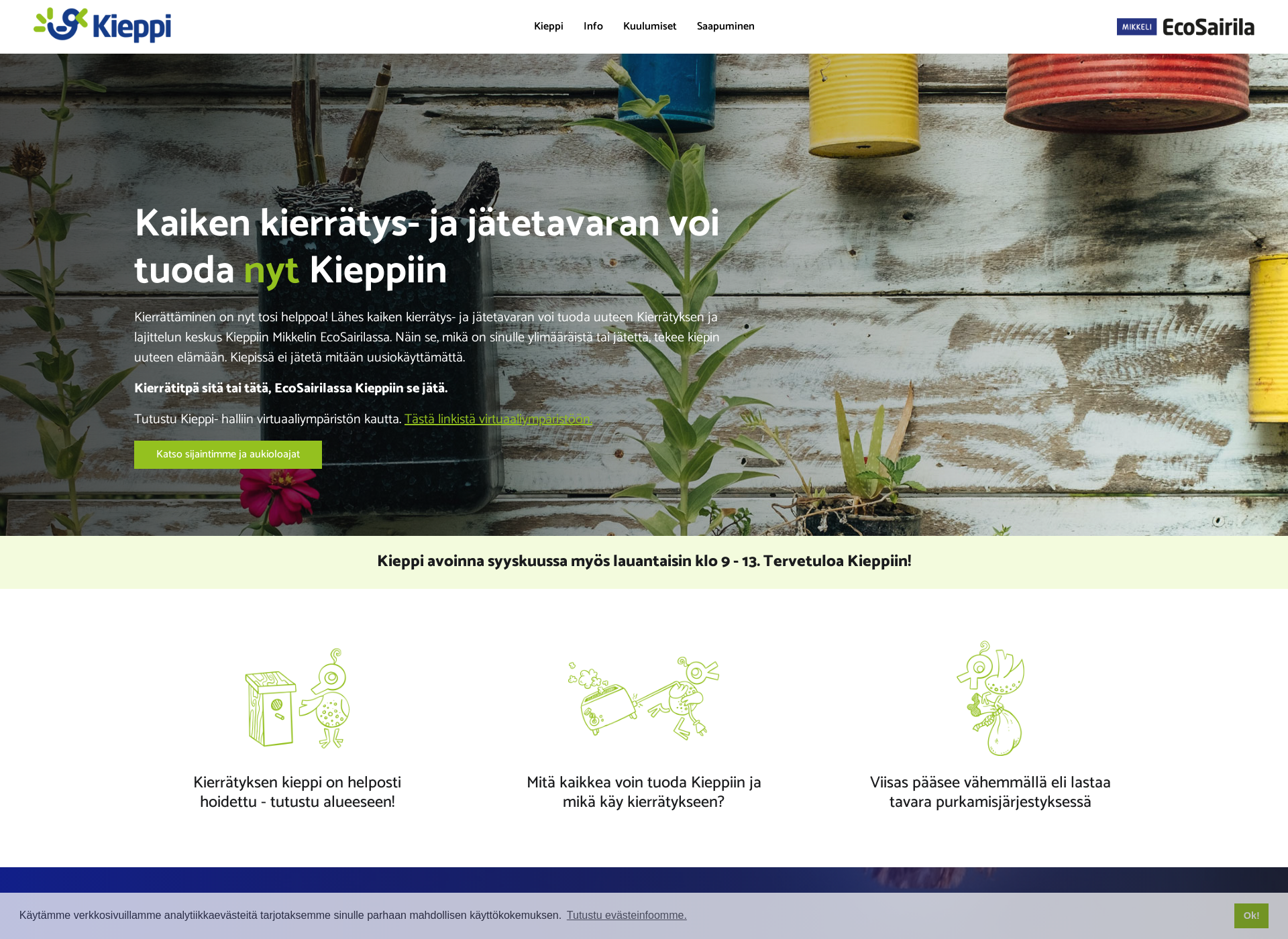 Screenshot for kierratyskieppi.fi