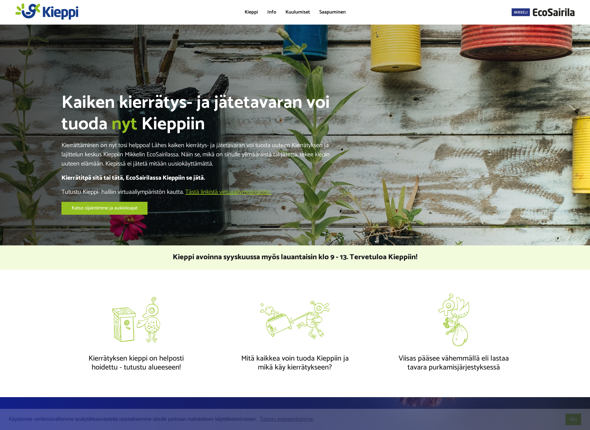 Screenshot for kierrätyskieppi.fi