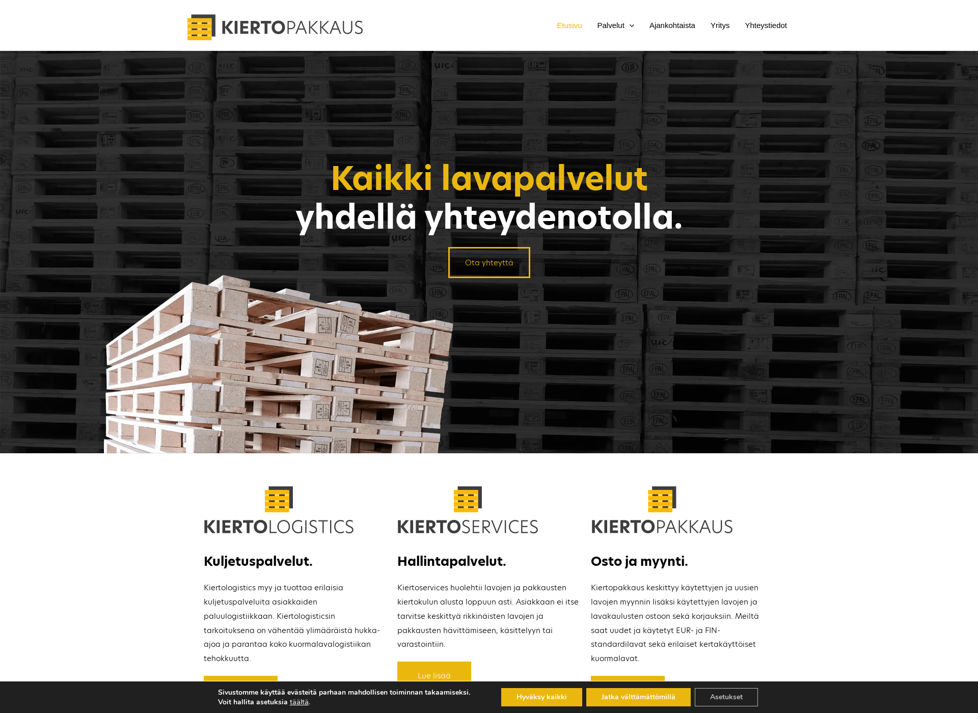 Screenshot for kiertopakkaus.fi