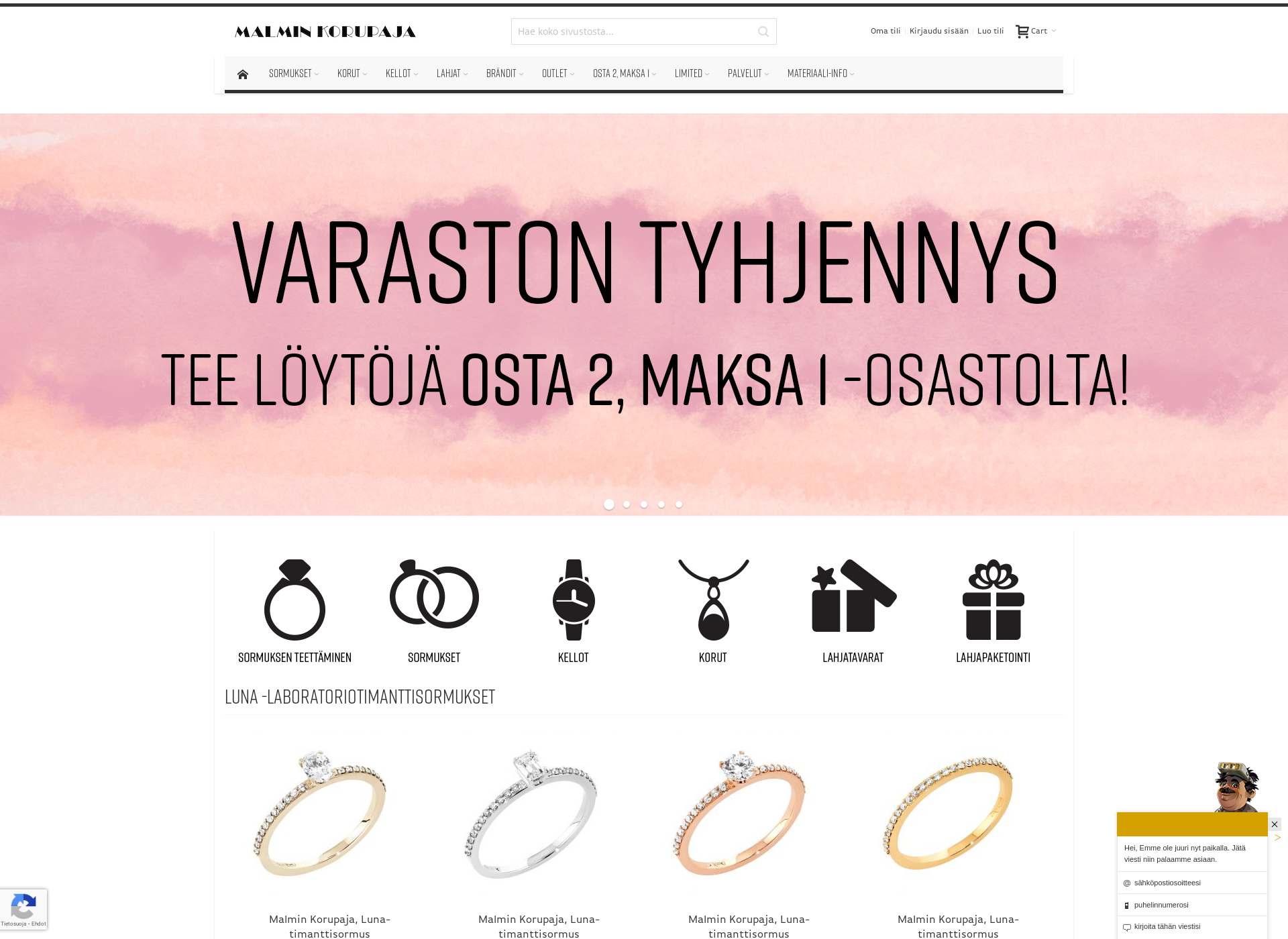 Näyttökuva kihlasormuskauppa.fi