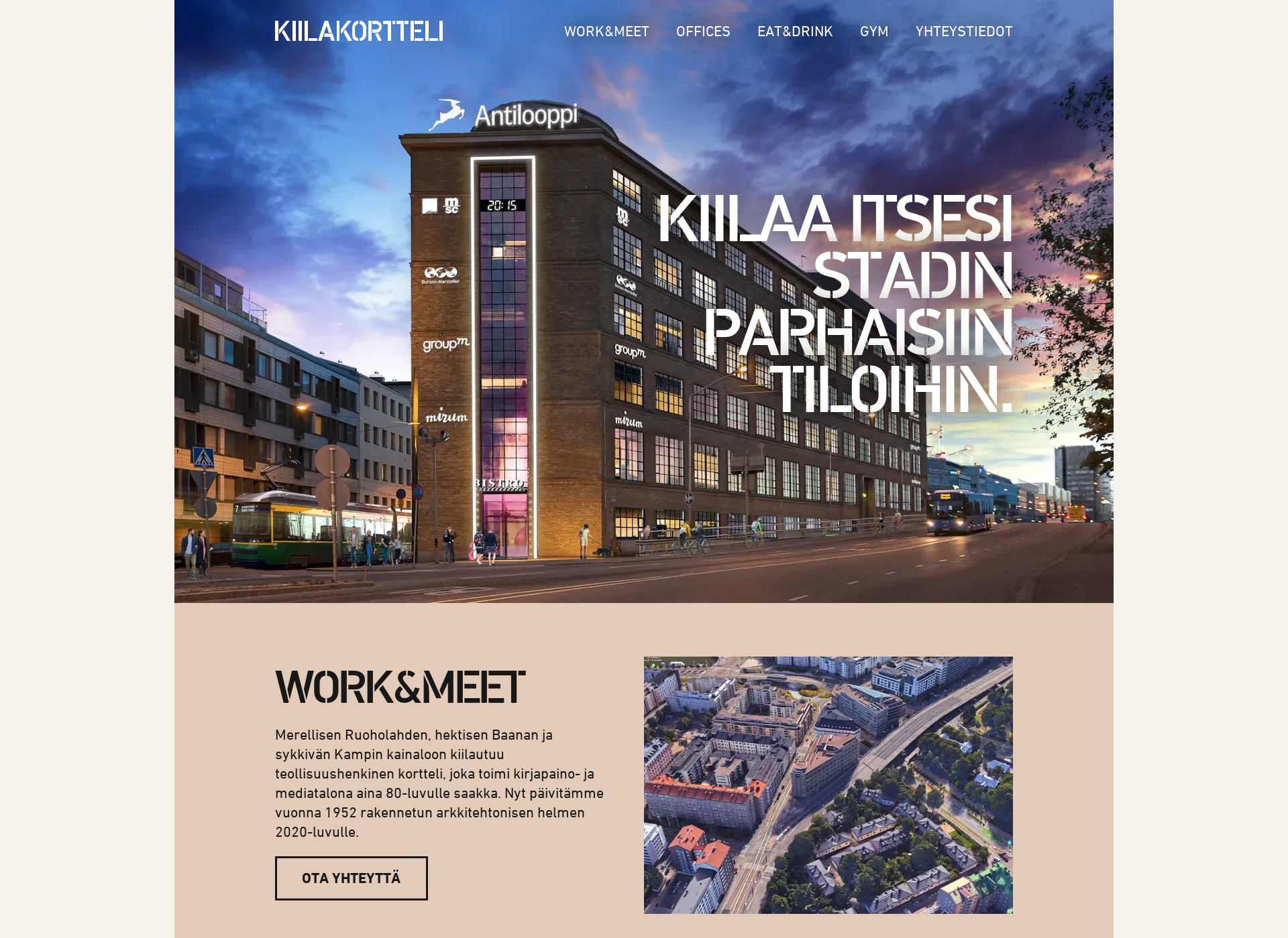 Skärmdump för kiilakortteli.fi