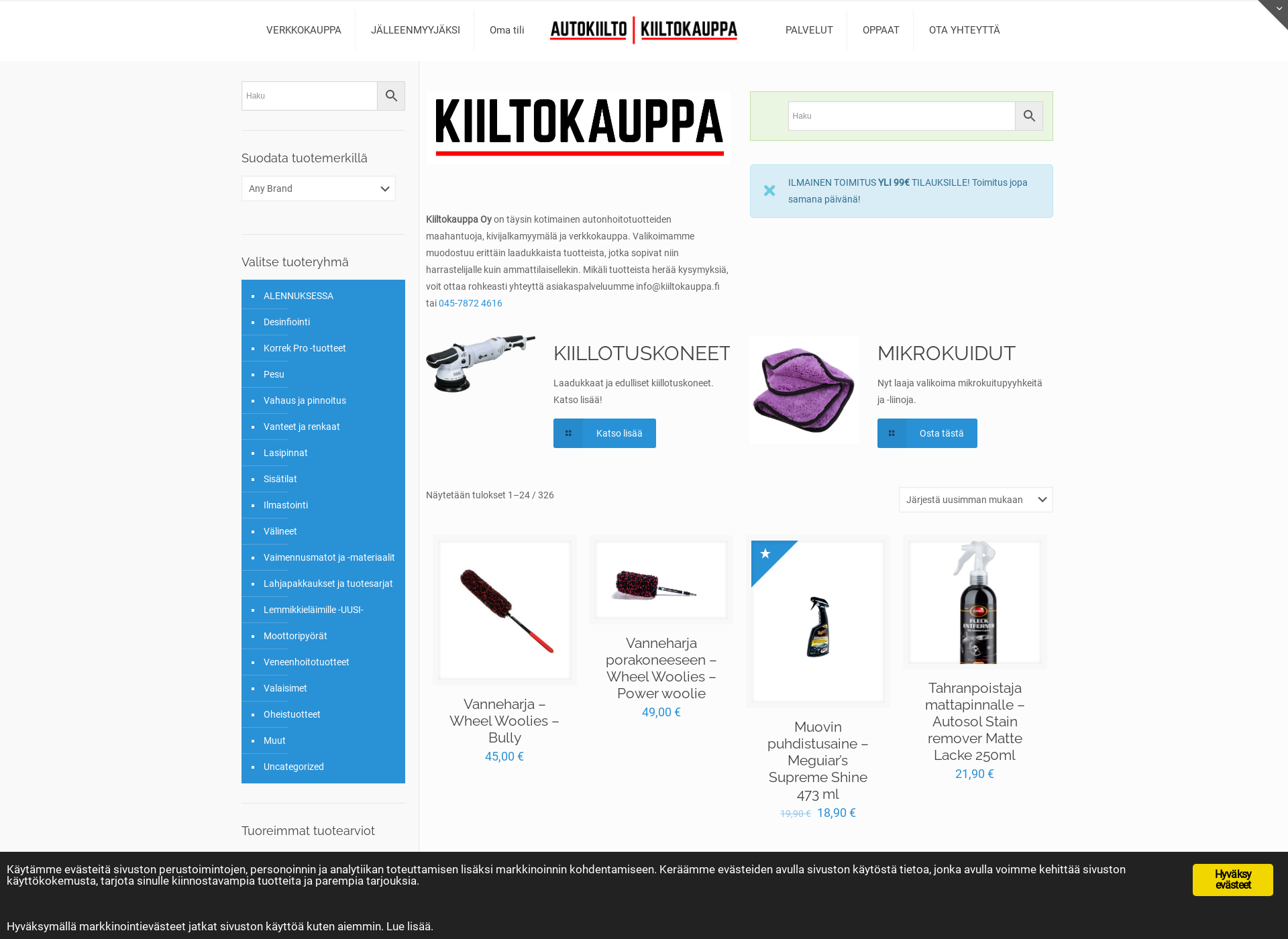 Screenshot for kiiltokauppa.fi