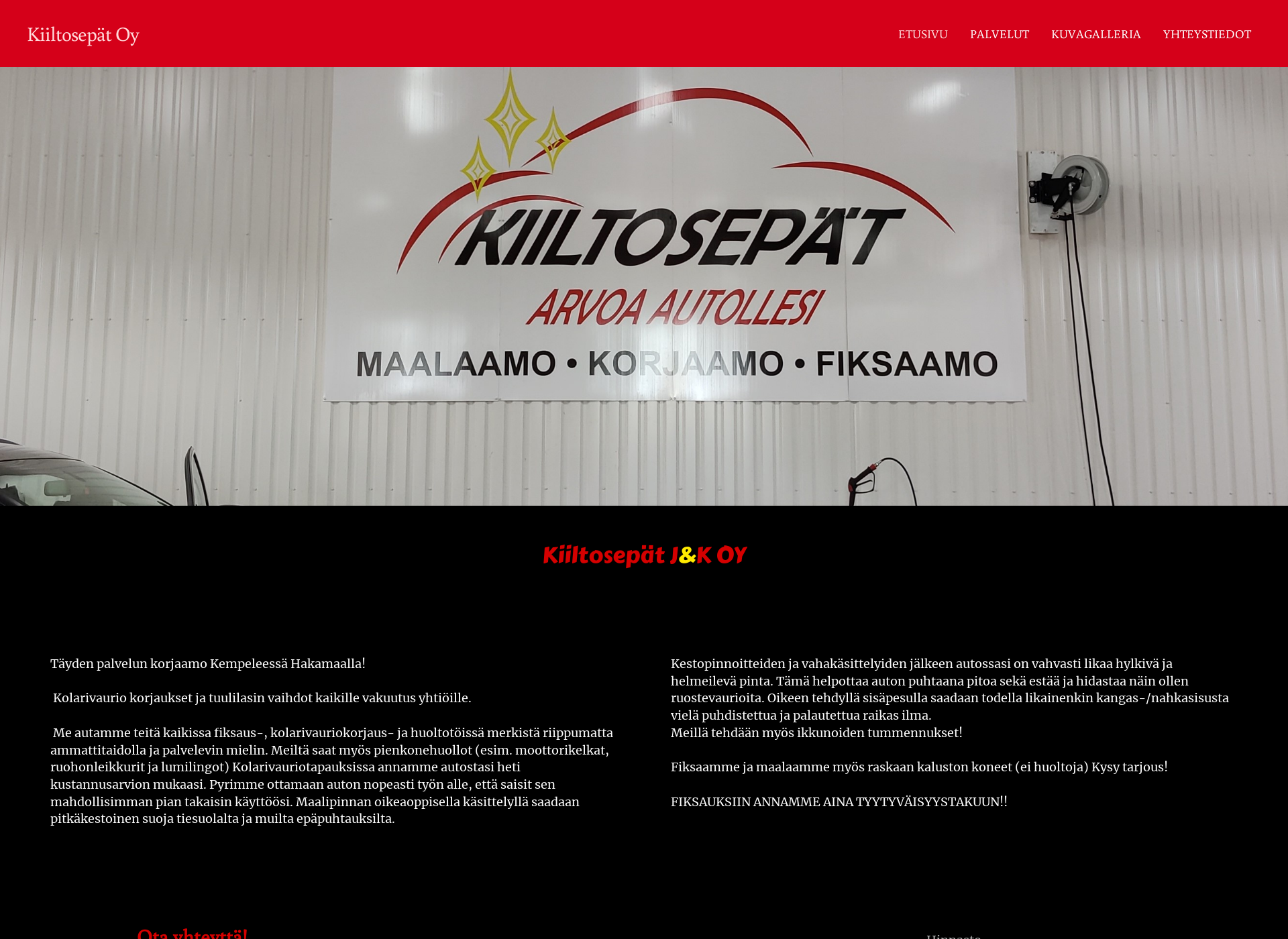 Screenshot for kiiltosepat.fi