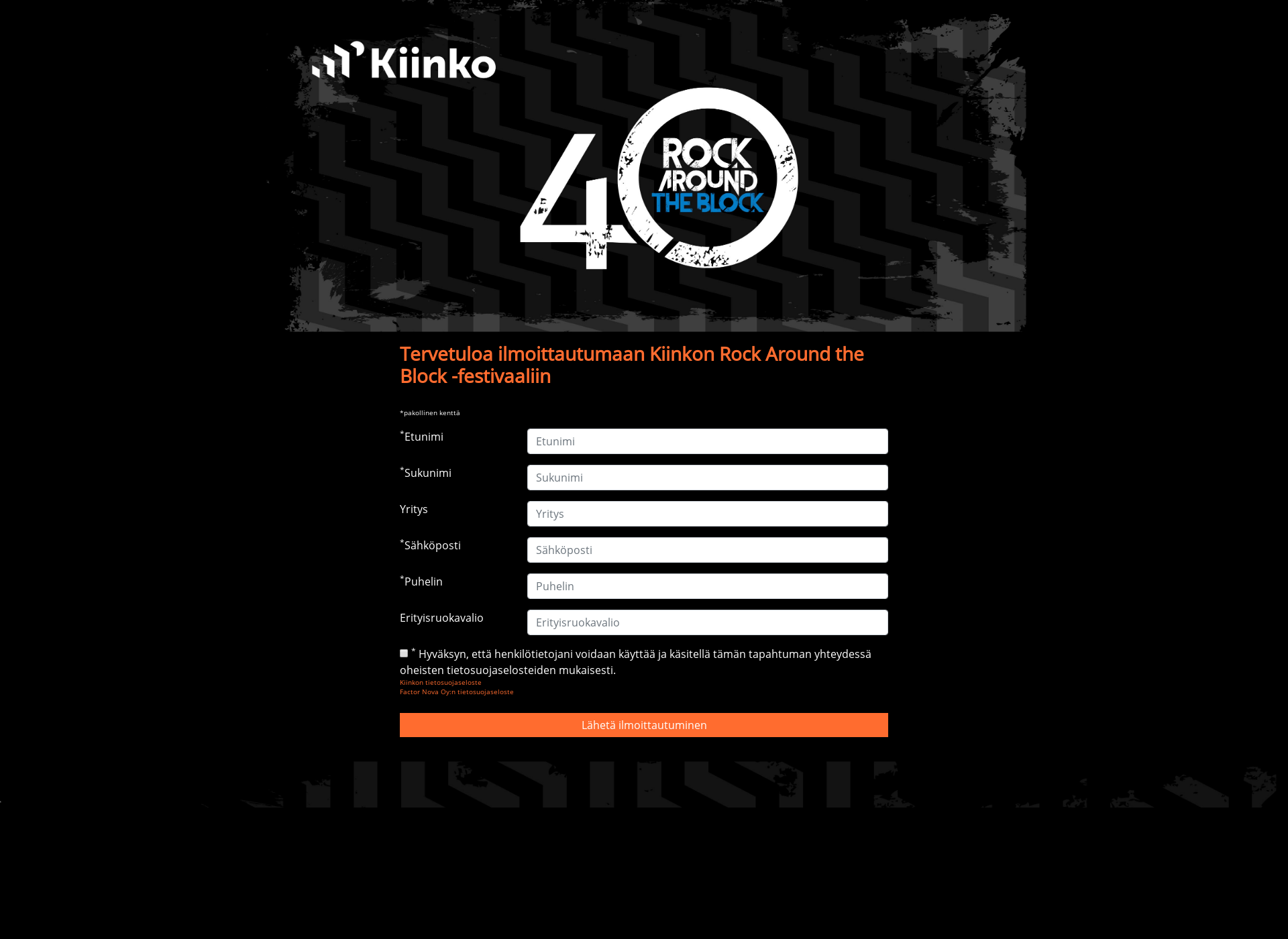 Skärmdump för kiinko40v.fi