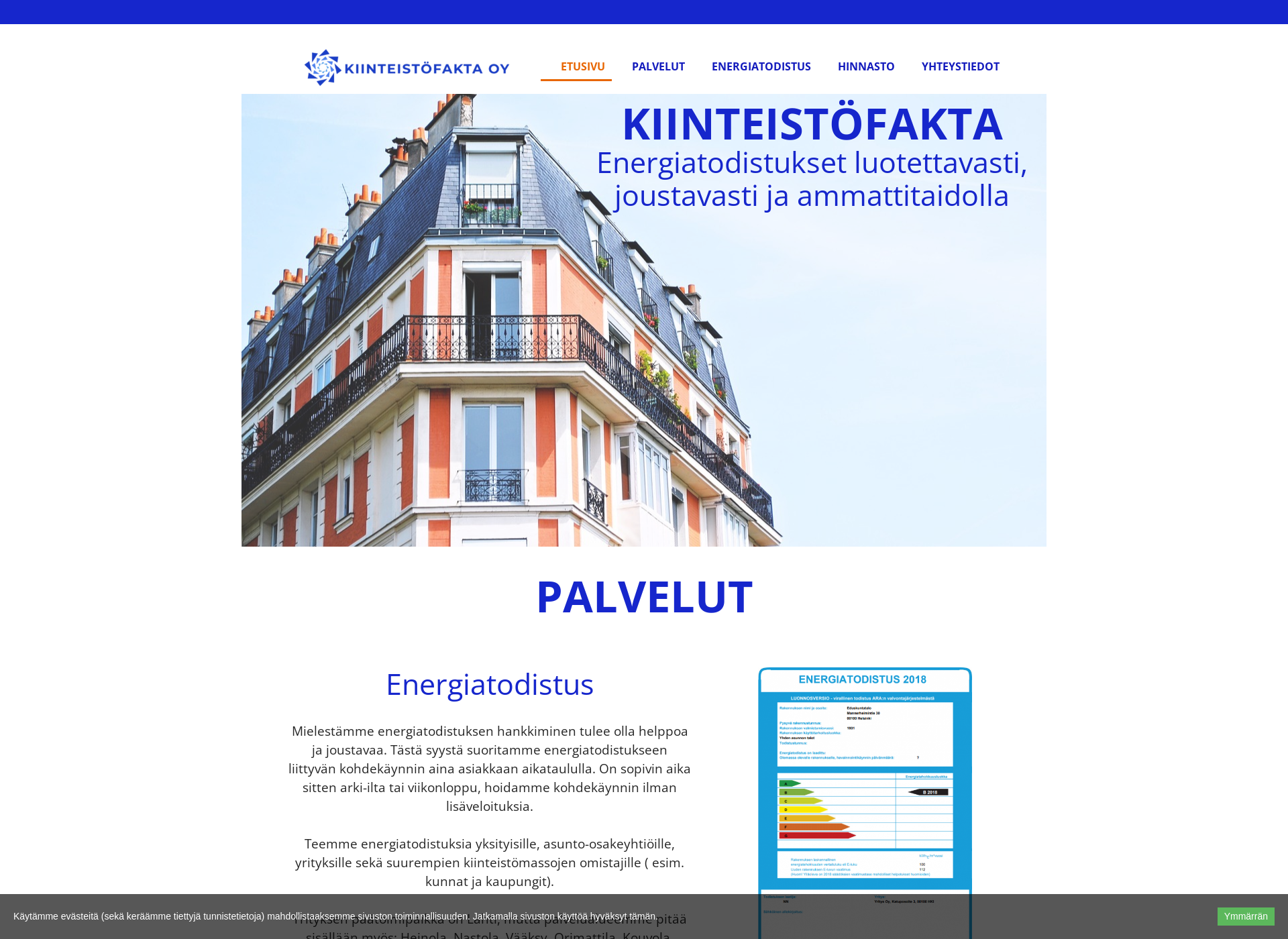 Screenshot for kiinteistofakta.fi