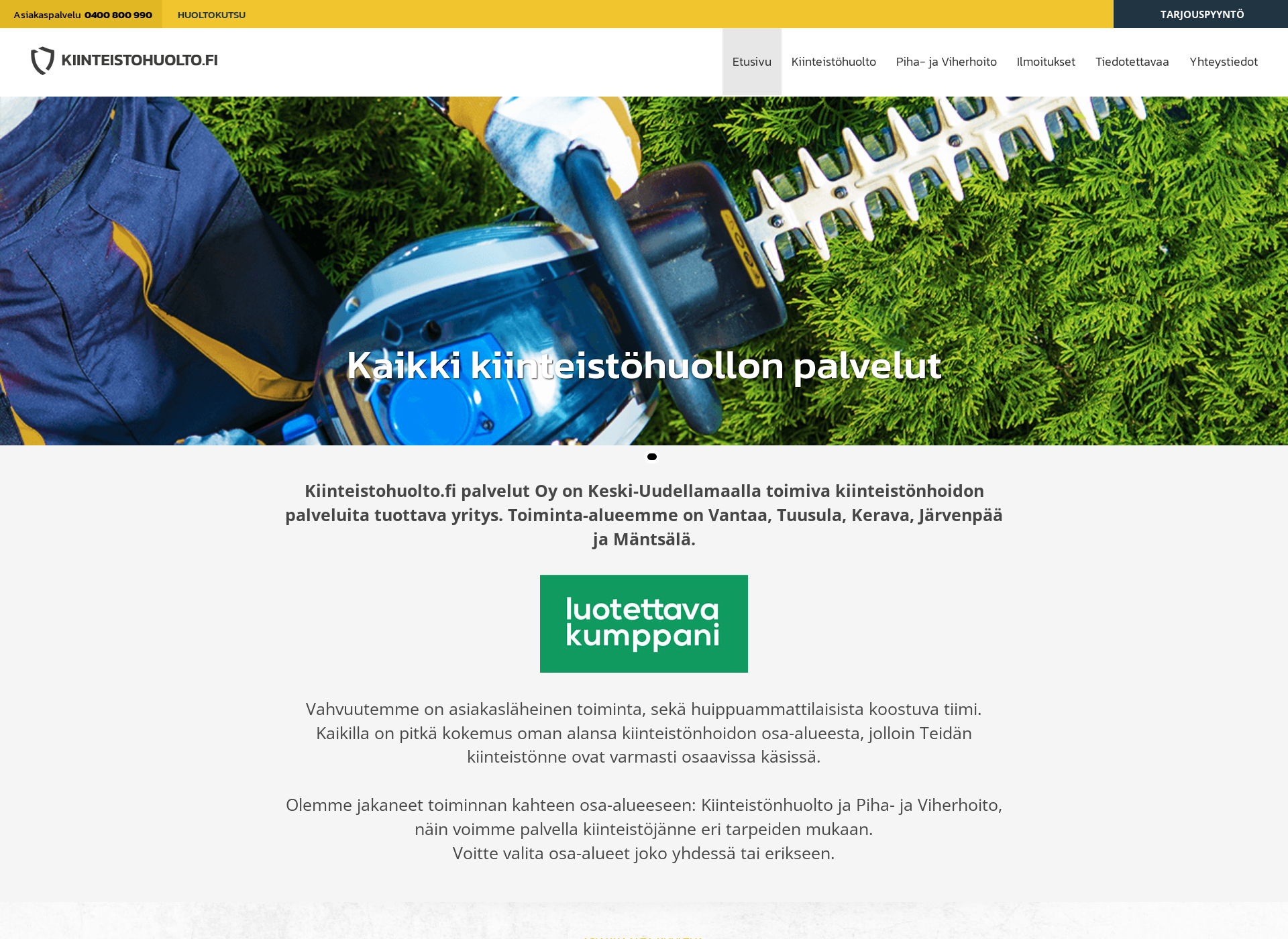 Screenshot for kiinteistohuolto.fi